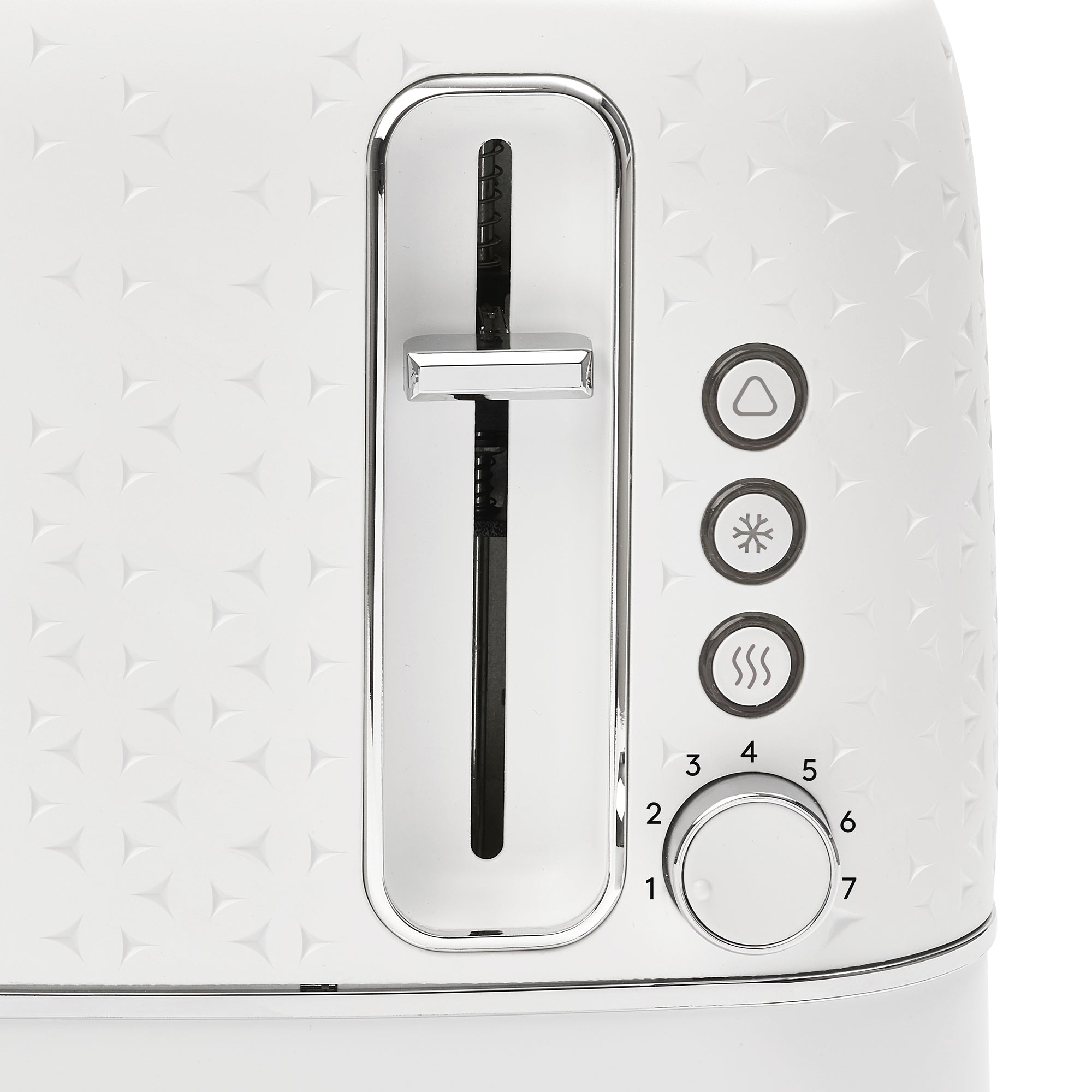Haden Starbeck 4 Slice Wide Slot Stainless Steel Toaster, Bright White & Chrome - VMInnovations