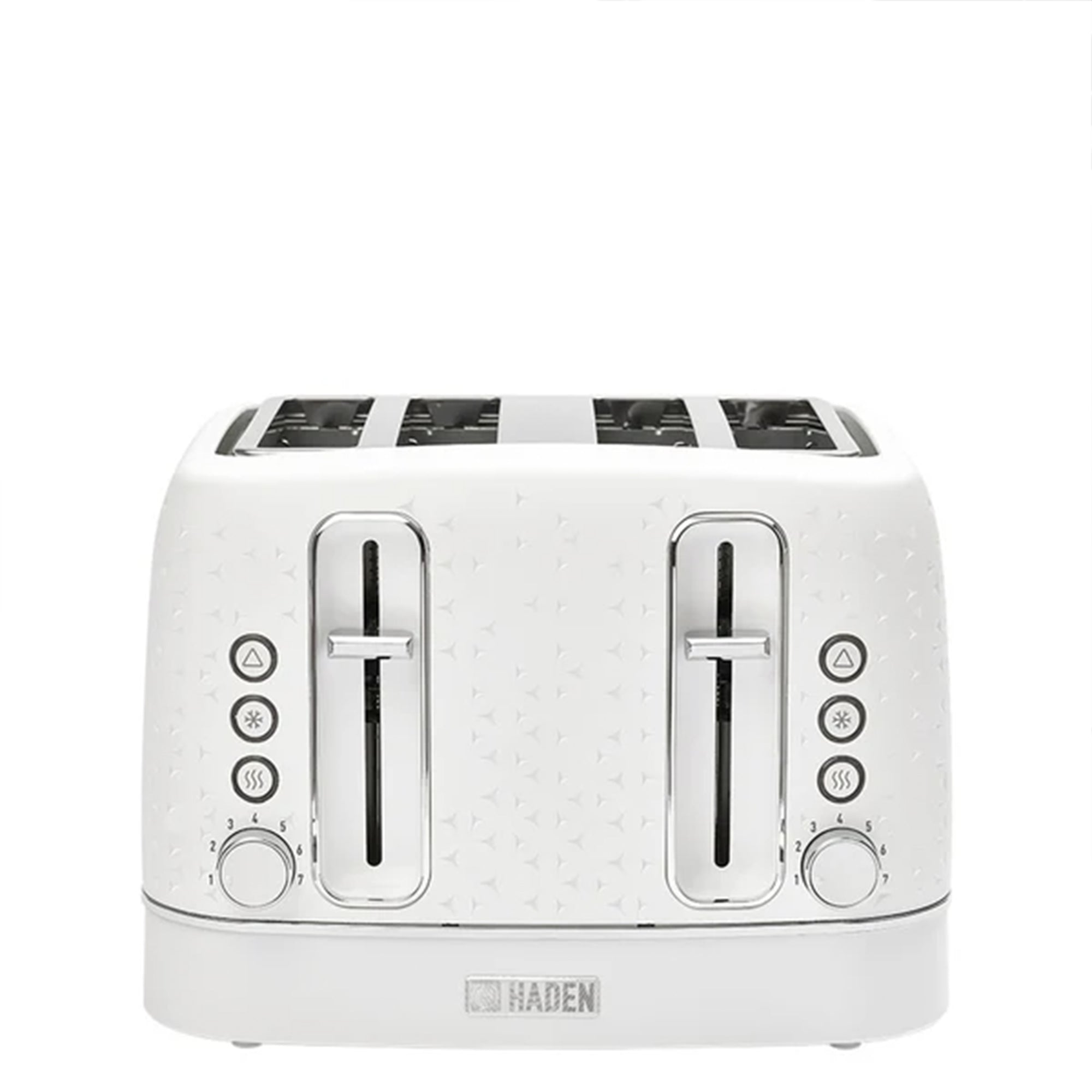Haden 4 Slice Wide Slot Stainless Steel Toaster, Bright White & Chrome (Used)