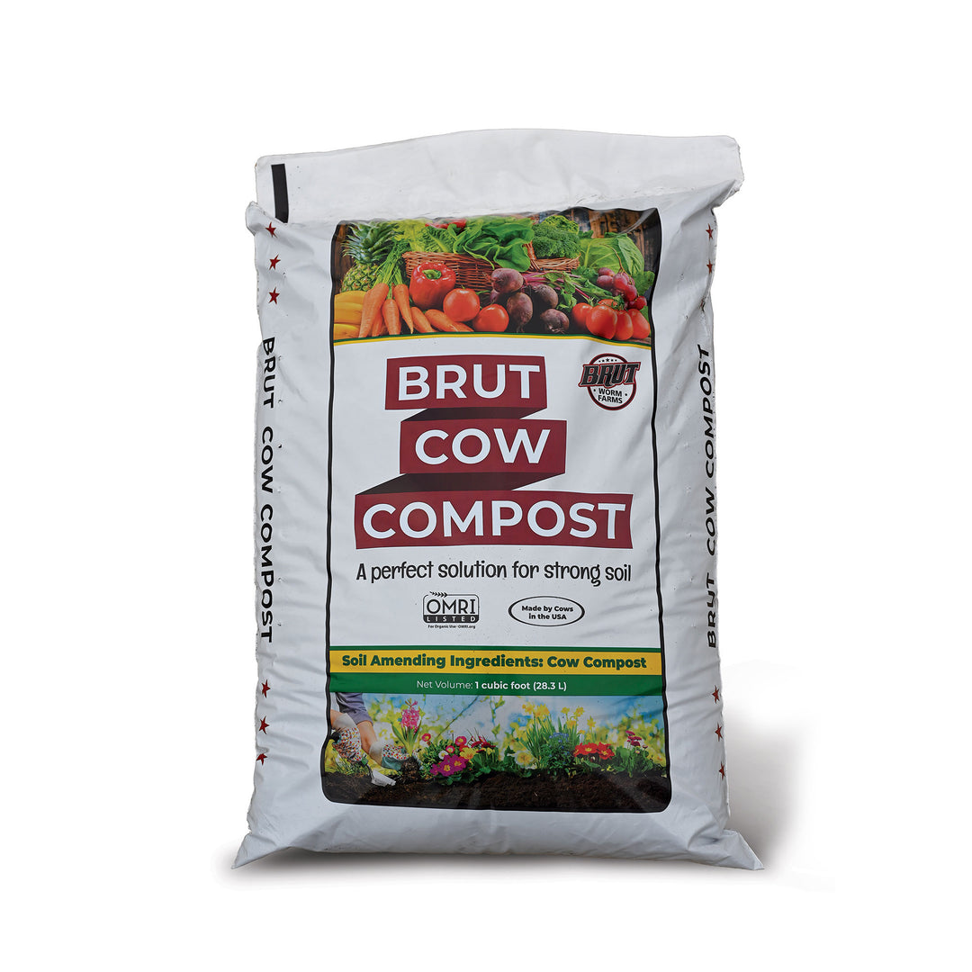 Brut Organic 1 Cu Ft Pure Nutrient Rich Garden Enhancer Cow Compost, (10 Pack) - VMInnovations