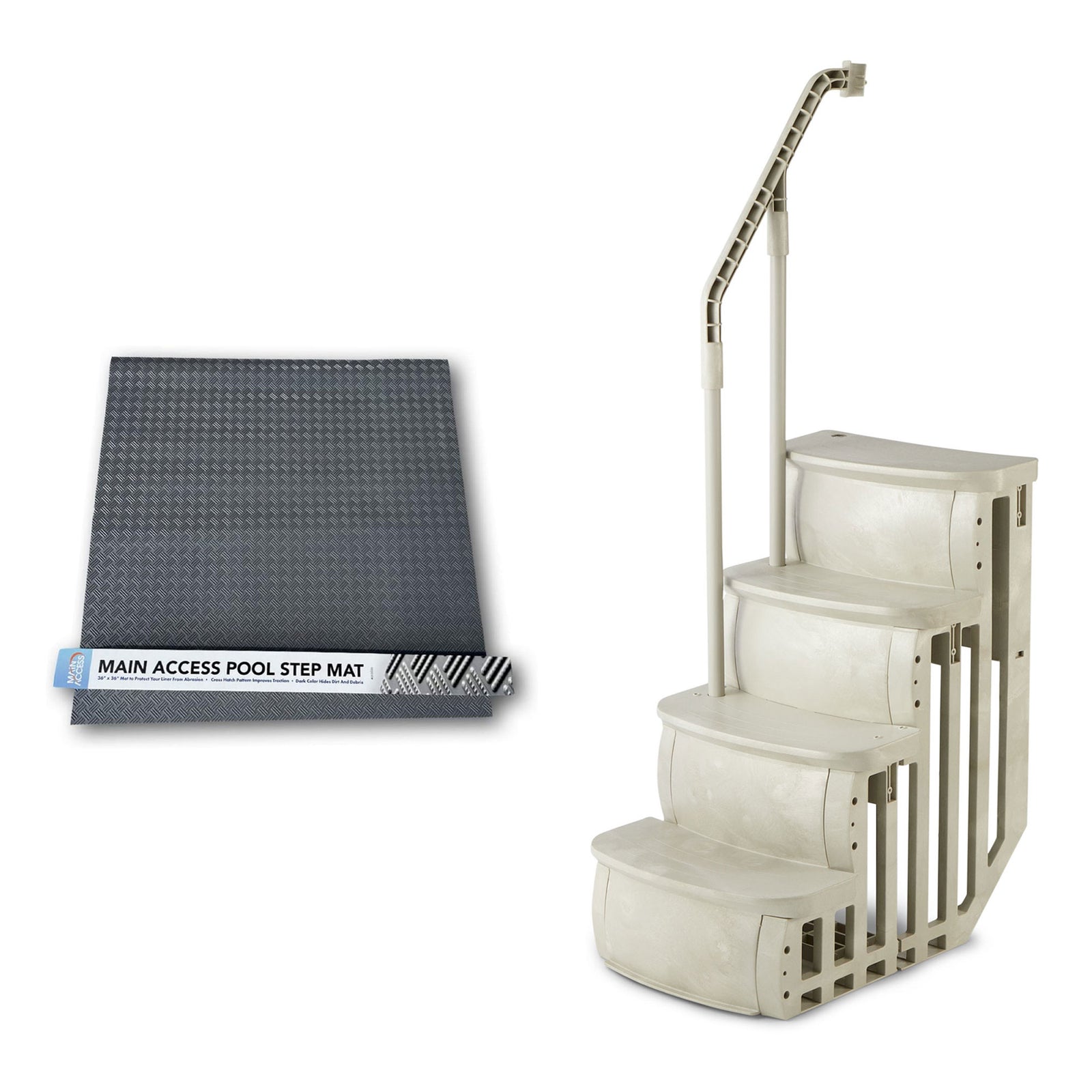 Main Access Large Step Ladder Guard Mat with Smart Step Swimming Pool Entrance - VMInnovations