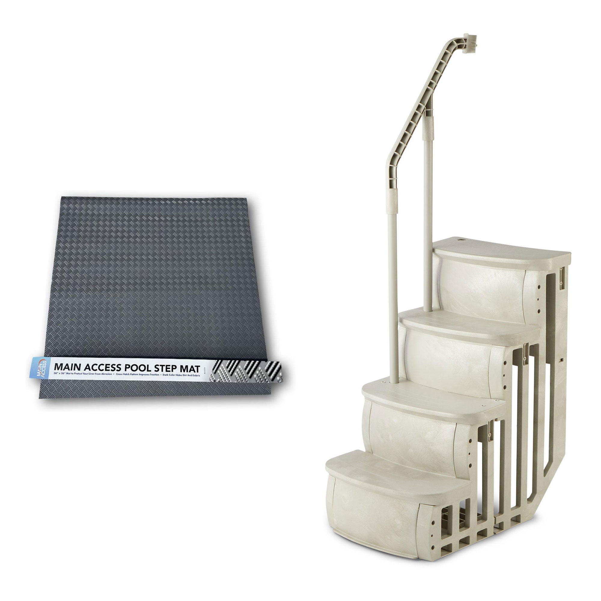 Main Access Large Step Ladder Guard Mat with Smart Step Swimming Pool Entrance - VMInnovations