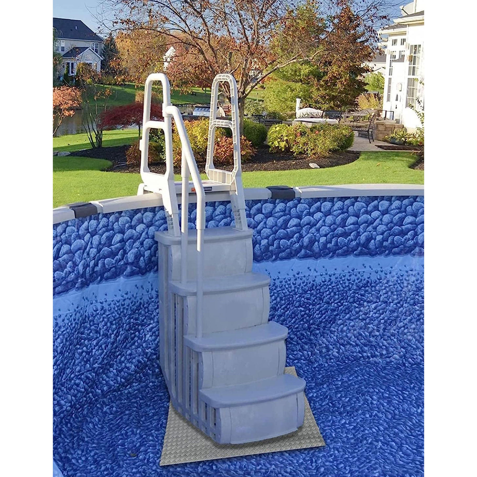 Main Access Large Step Ladder Guard Mat with Smart Step Swimming Pool Entrance - VMInnovations