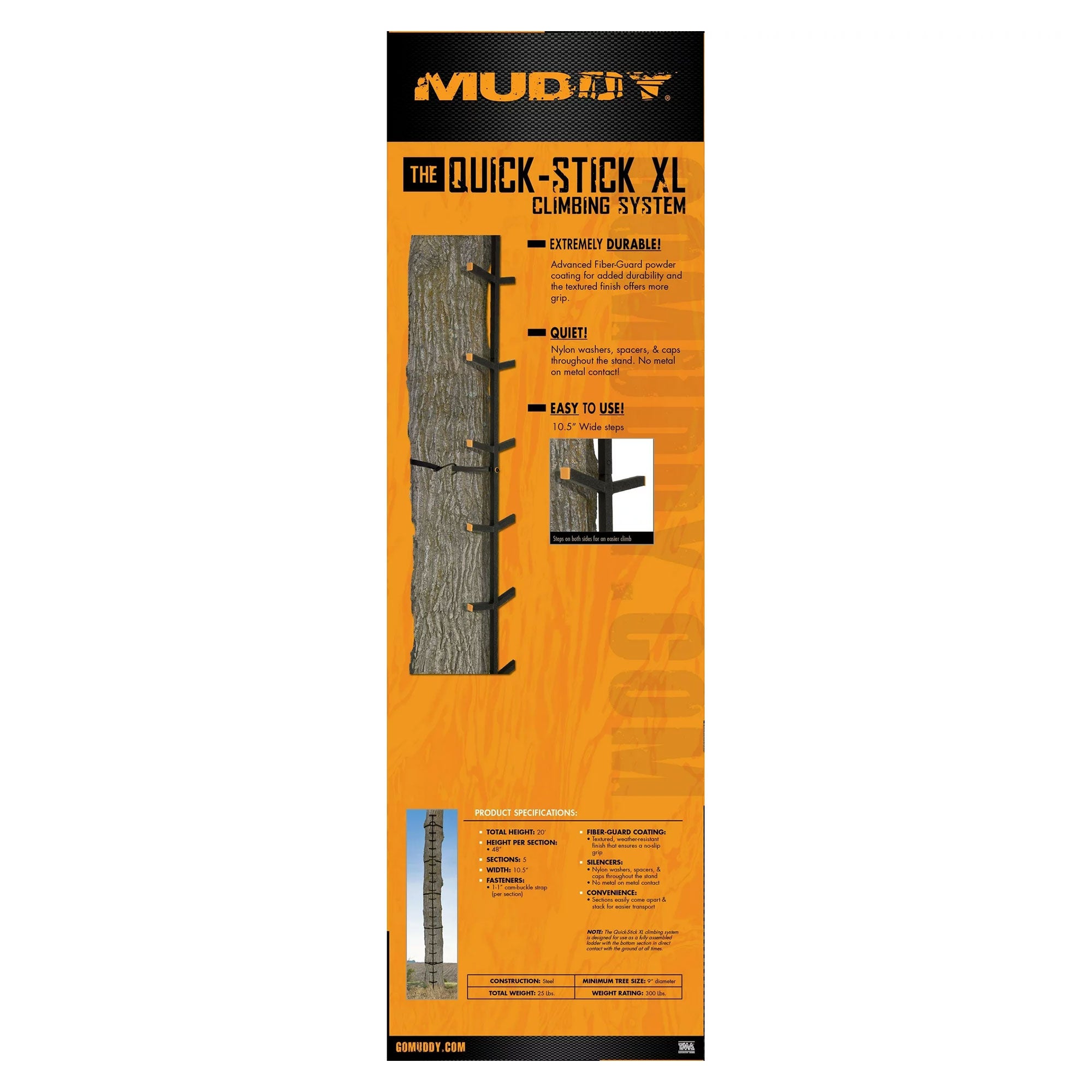 Muddy Outdoors Quick Stick XL Climbing Stick w/Powder Coated Finish, Black(Used) - VMInnovations