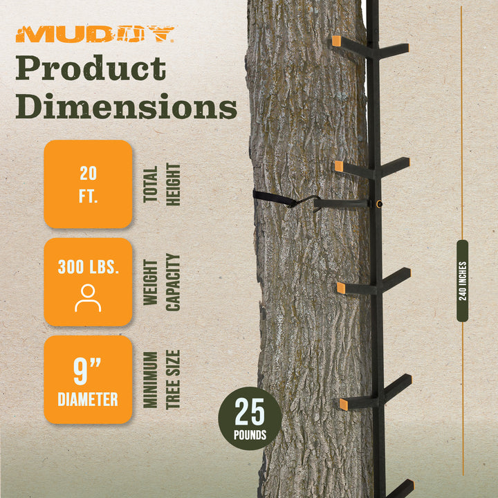 Muddy Quick Stick XL, Climbing Stick Tree Climbing Gear for Deer Stands & Blinds - VMInnovations