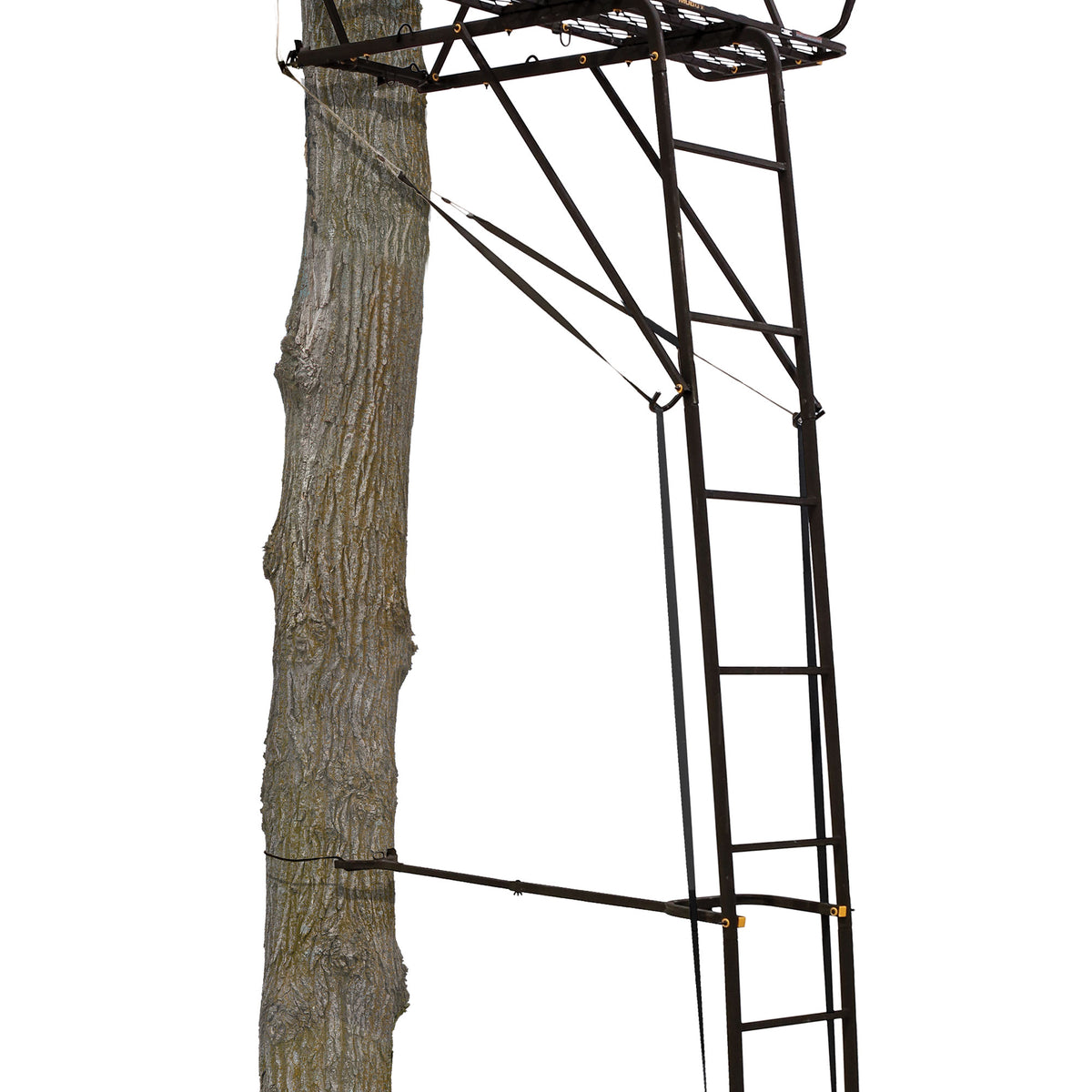 Muddy Stronghold 2.5 Deer Hunting 18 Ft Ladder Stand w/Hercules Grip (Open Box) - VMInnovations