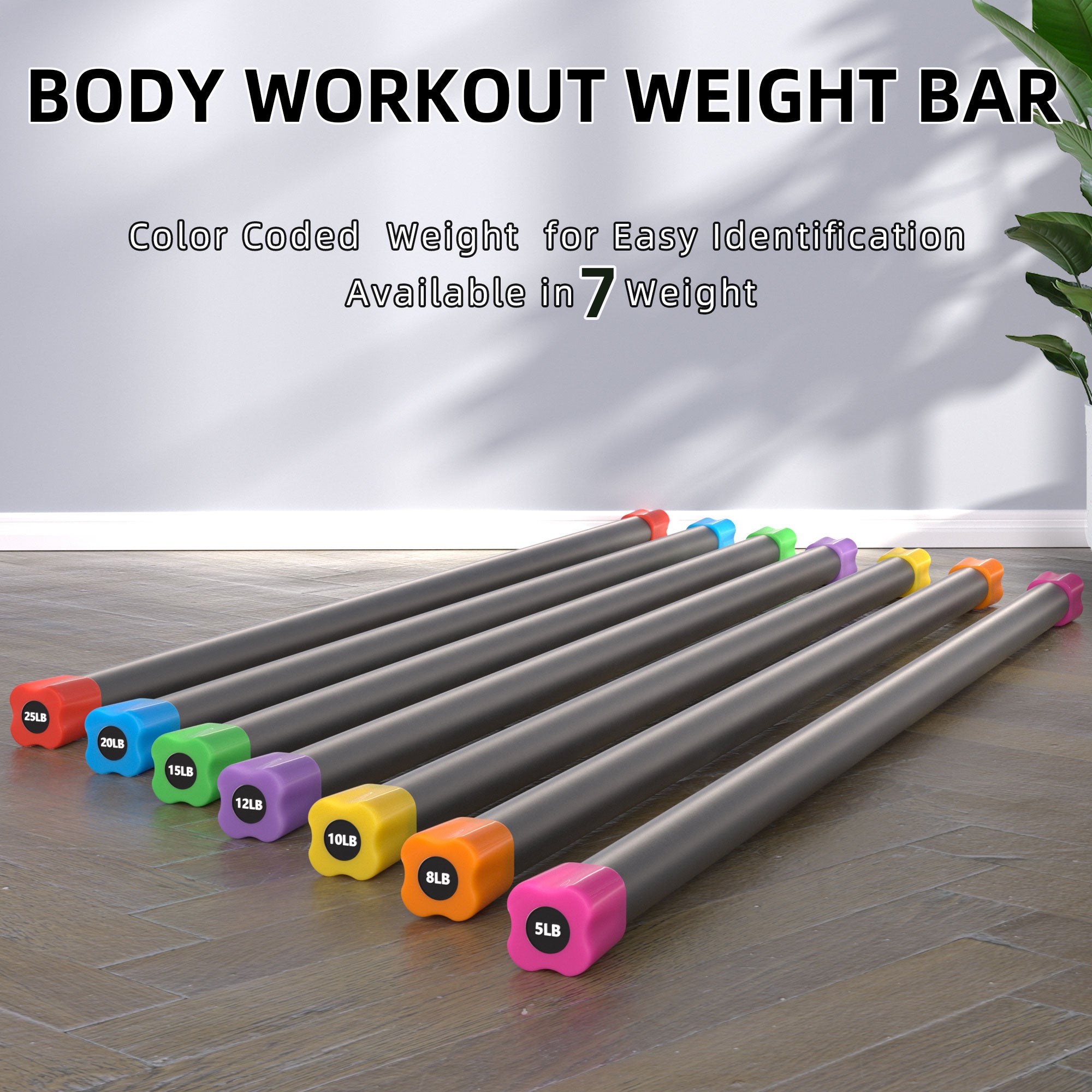 Signature Fitness full Body Workout Steel Bar w/Padded Foam, 25 Pounds(Open Box) - VMInnovations