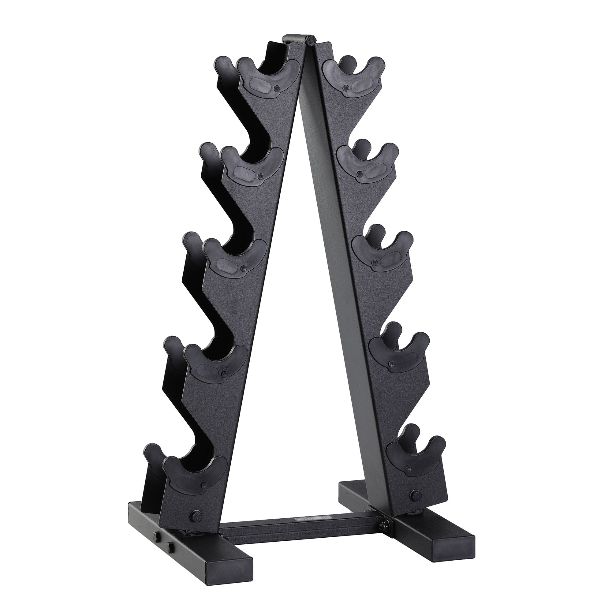 HolaHatha 10, 15, 20, 25, 35lb Cast Iron Dumbbell Free Hand Weight Set with Rack - VMInnovations