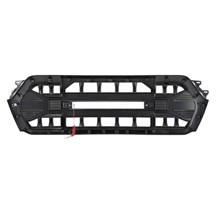 AMERICAN MODIFIED Armor Front Grille for 2019 to 2024 Dodge Ram, Glossy Black - VMInnovations