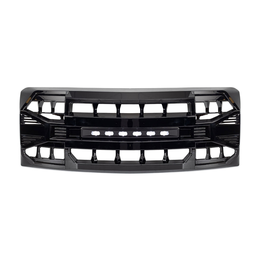 AMERICAN MODIFIED Armor Grille Compatible with 2009-2014 Ford F150, Glossy Black - VMInnovations