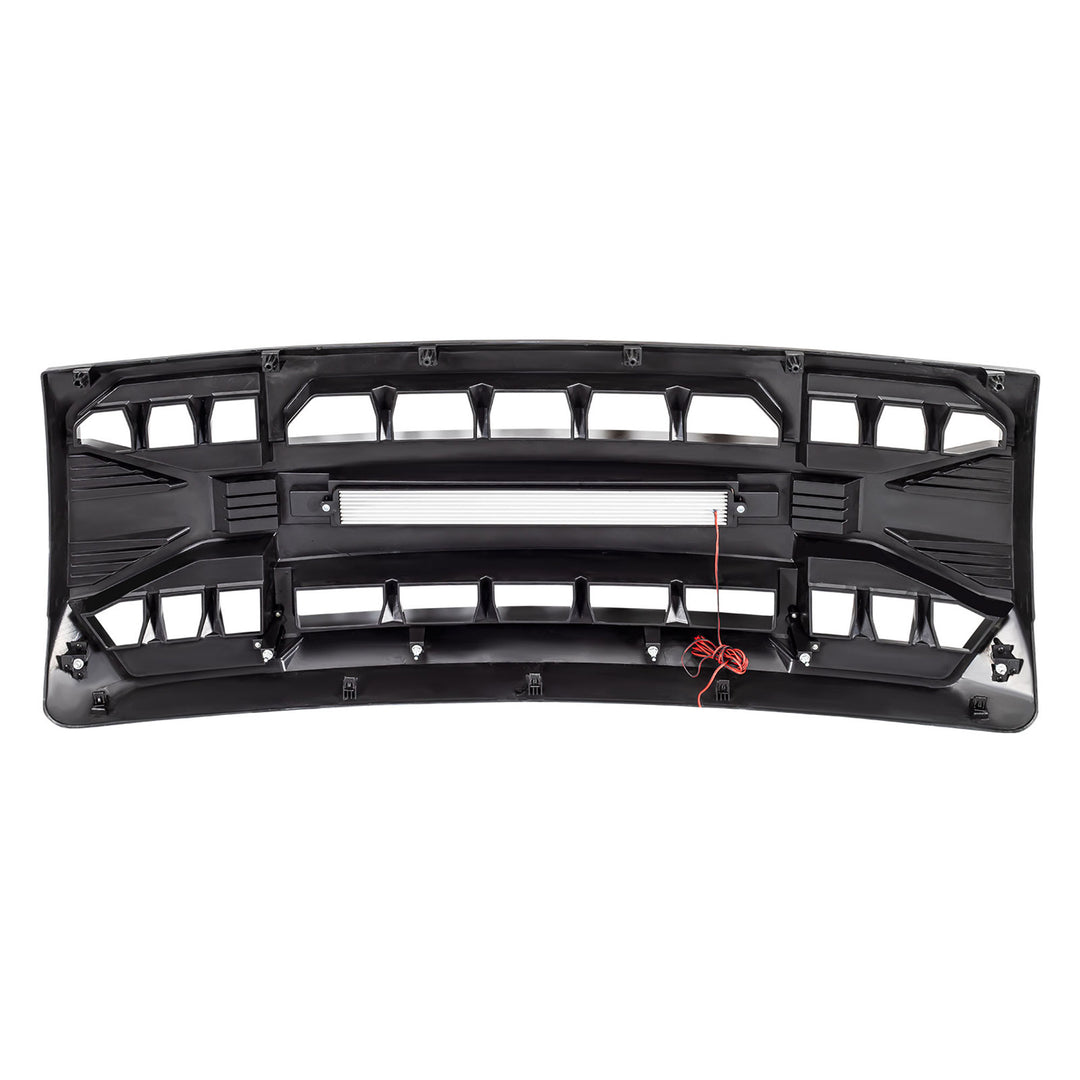 AMERICAN MODIFIED Armor Grille Compatible with 2009-2014 Ford F150, Glossy Black - VMInnovations