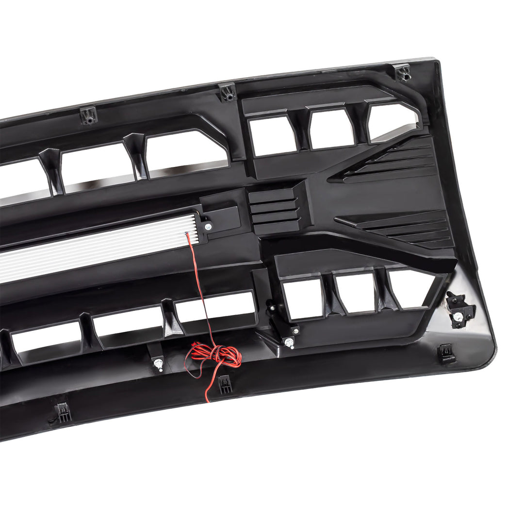 AMERICAN MODIFIED Armor Grille Compatible with 2009-2014 Ford F150, Glossy Black - VMInnovations