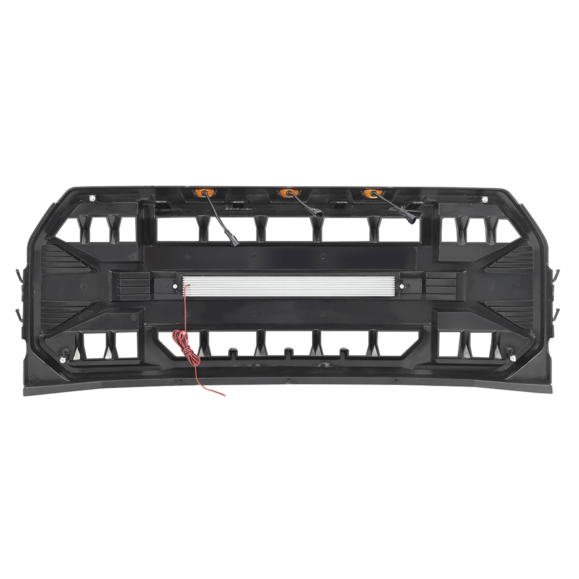 AMERICAN MODIFIED Armor Front Grille for 2015 to 2017 Ford F150, Glossy Black - VMInnovations