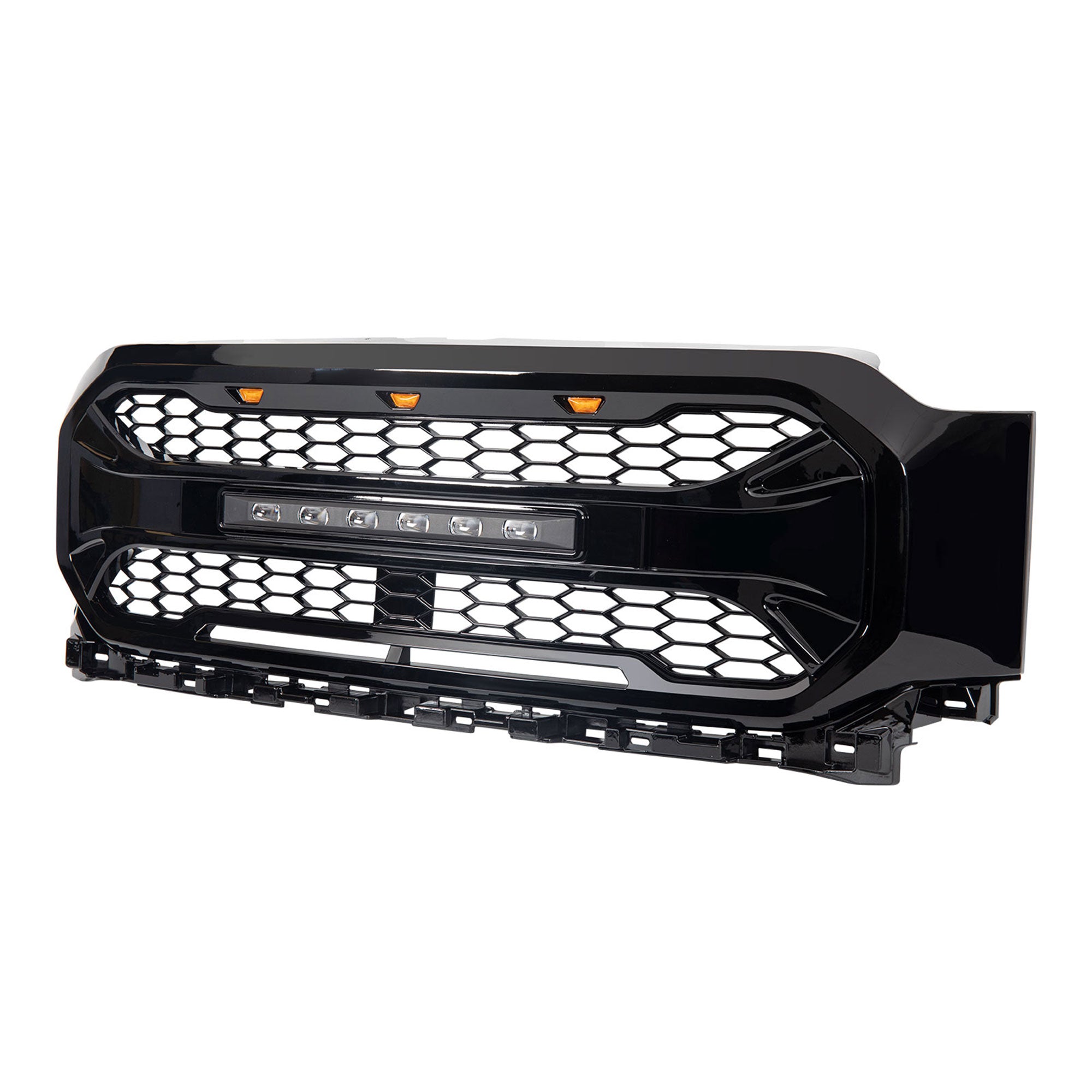 AMERICAN MODIFIED Armor Grille w/21-23 Ford F150, Glossy Black (Open Box) - VMInnovations