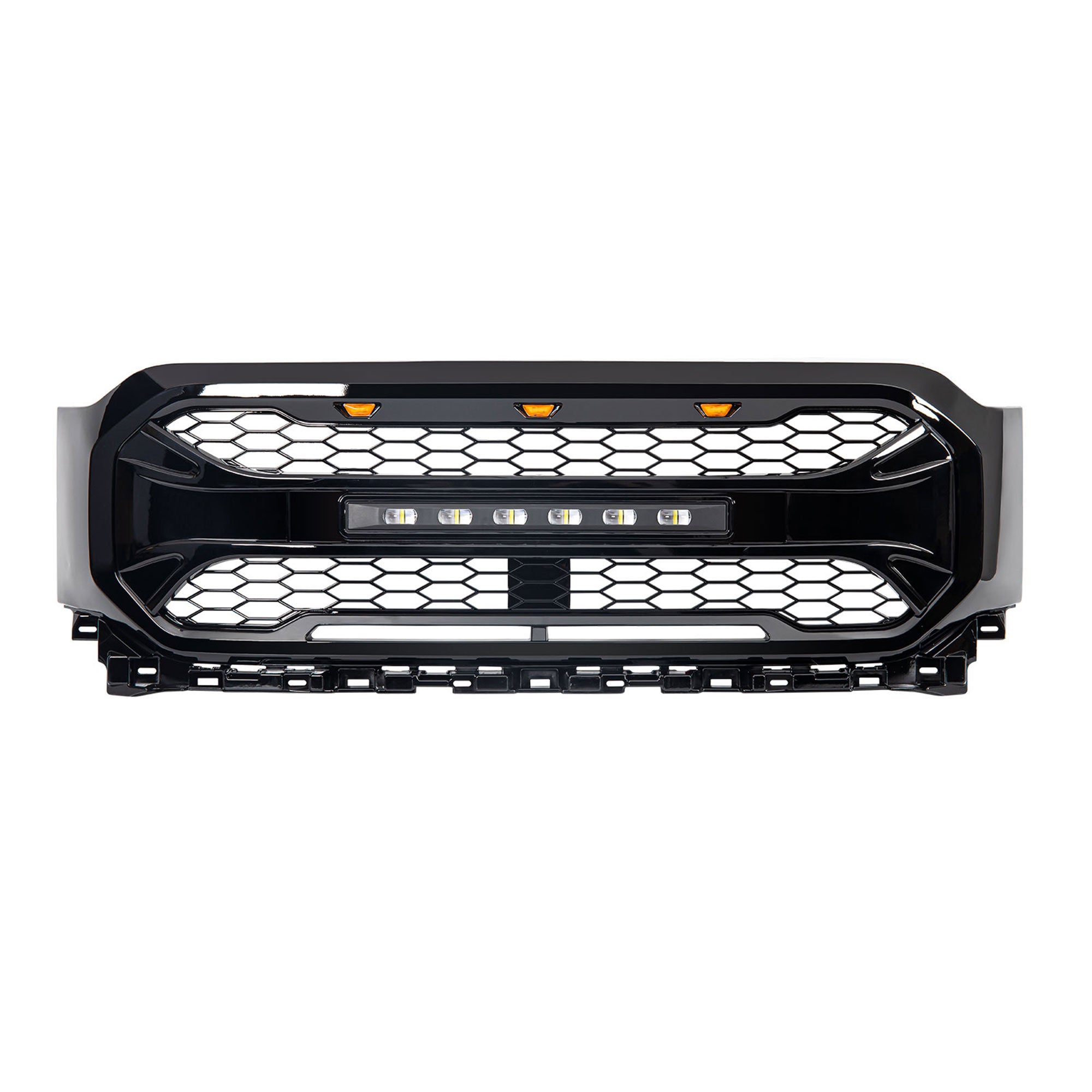 AMERICAN MODIFIED Armor Grille w/21-23 Ford F150, Glossy Black (Open Box) - VMInnovations