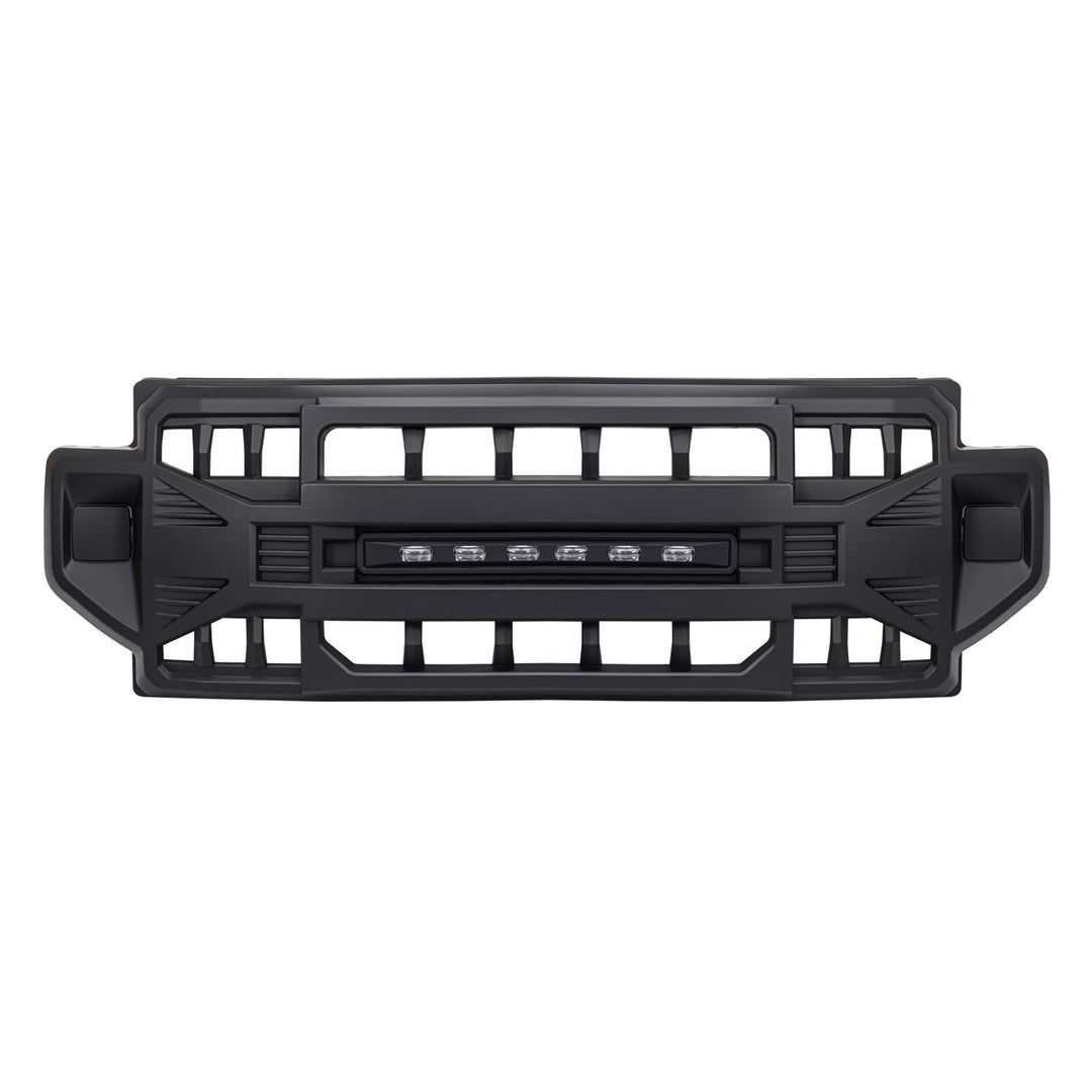 AMERICAN MODIFIED Front Grille Compatible with 2020-2022 Ford F250/F350, Black - VMInnovations