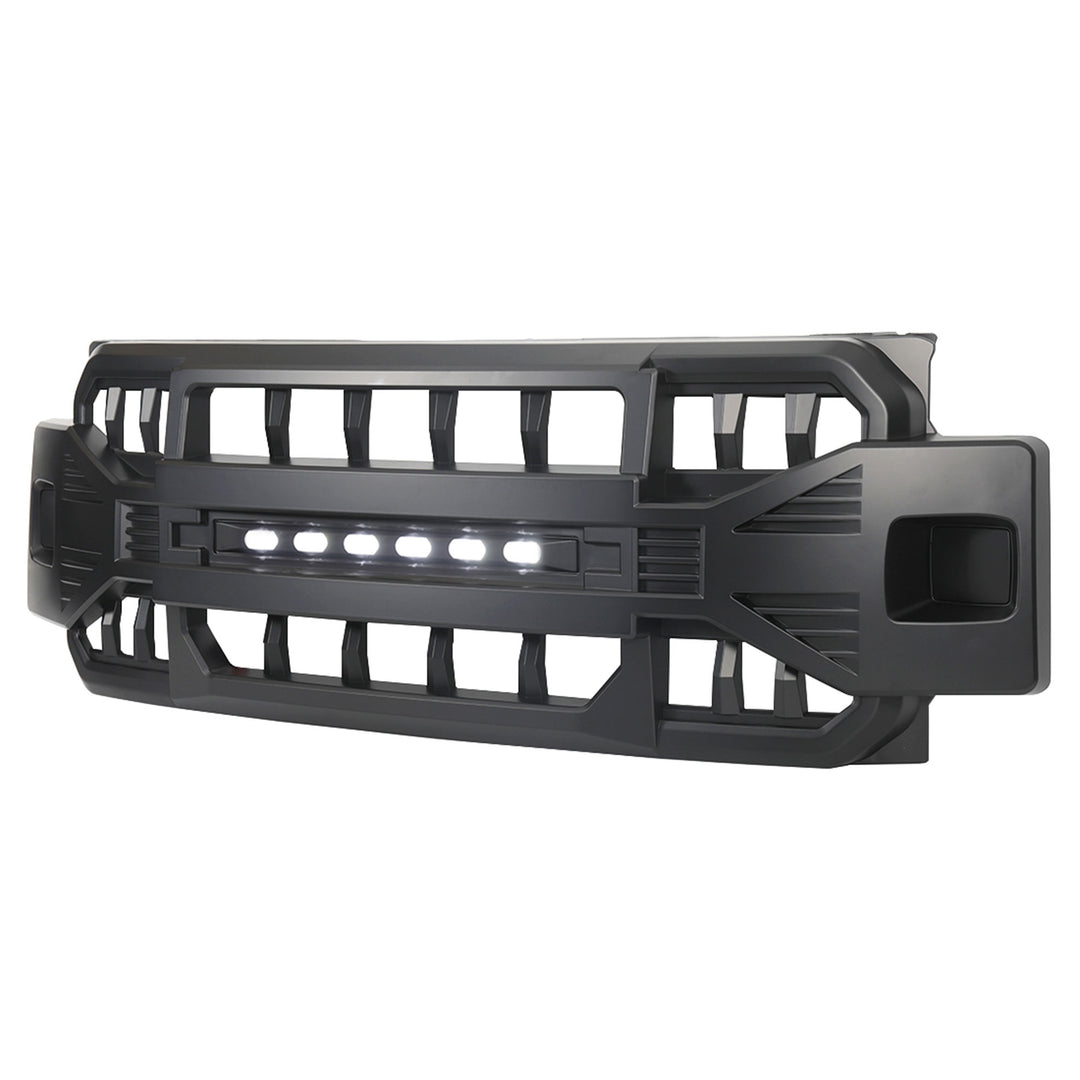 AMERICAN MODIFIED Armor Front Grille for 2017 to 2019 Ford F250/350, Matte Black - VMInnovations