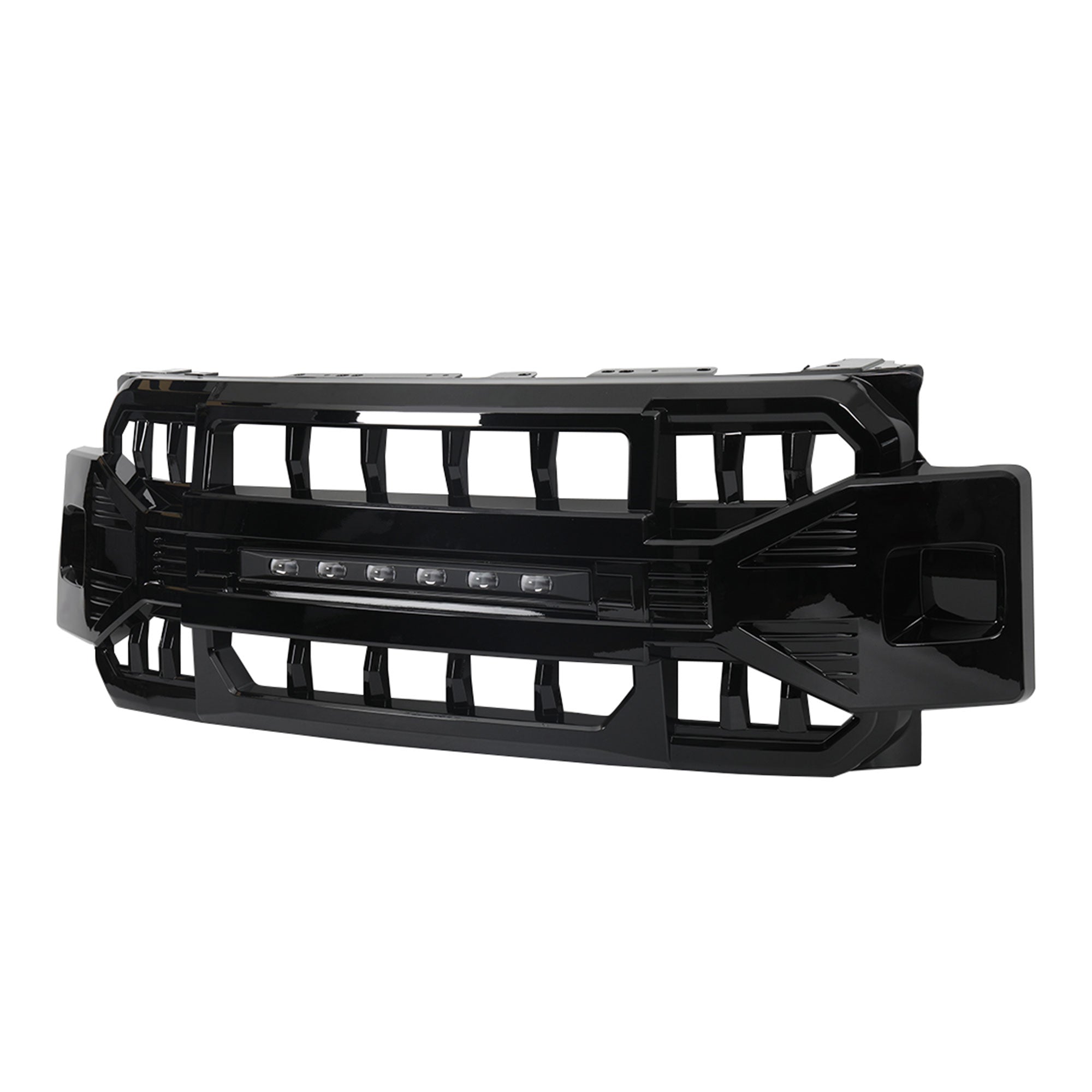 AMERICAN MODIFIED Armor Grille for 2017 to 2019 Ford F250/350, Glossy Black - VMInnovations