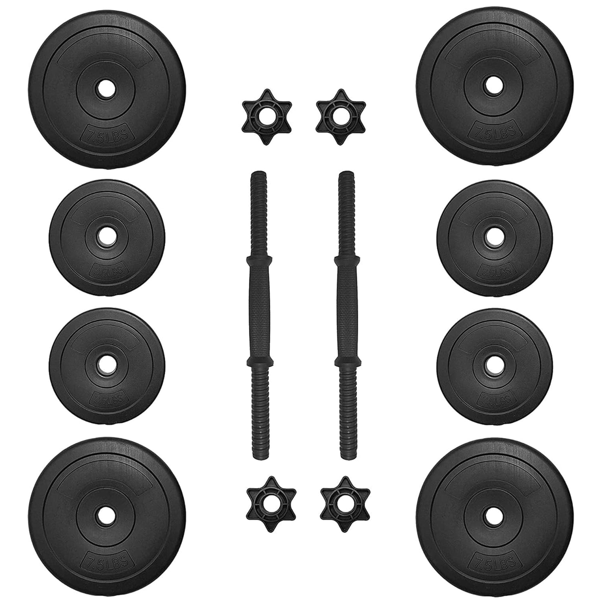BalanceFrom Fitness 40 Pound All Purpose Vinyl Weight Dumbbell Set of 2, Black - VMInnovations