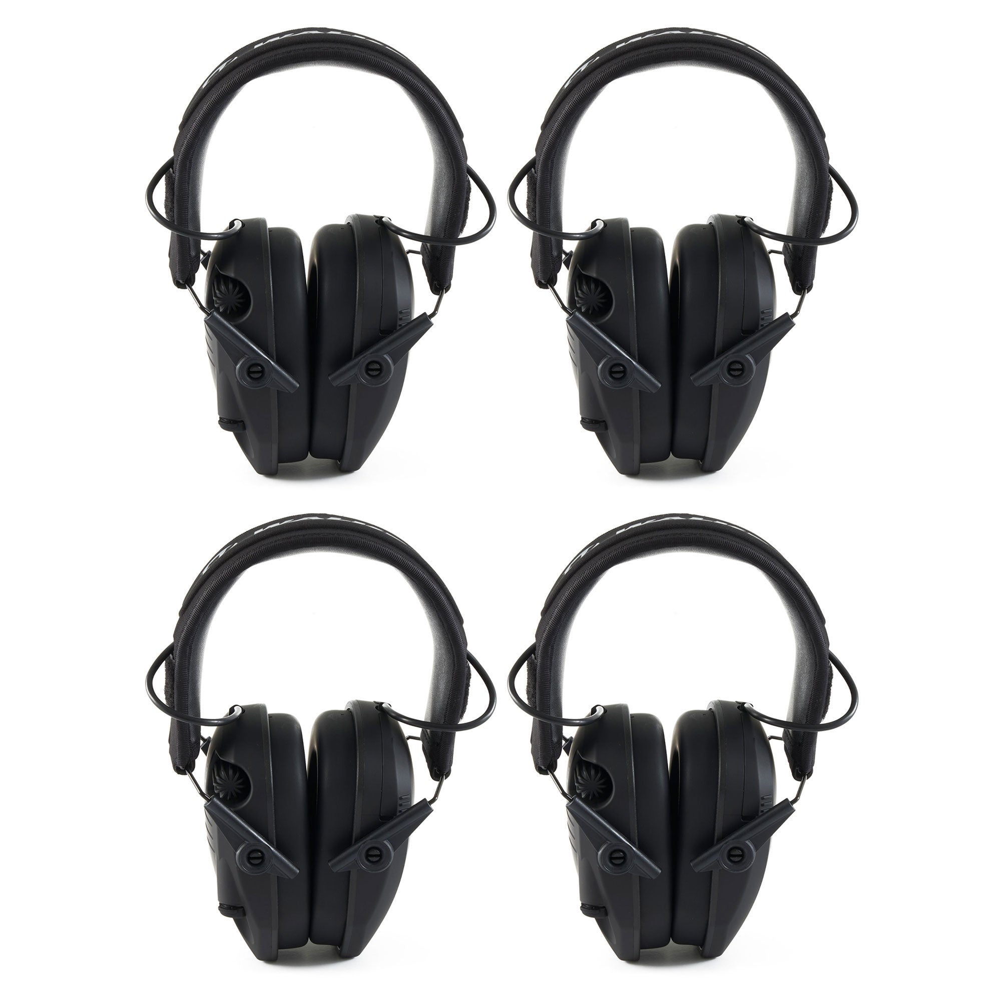 Walker's Black Punisher Razor Shooter Electronic Protection Earmuffs, (4 Pack) - VMInnovations
