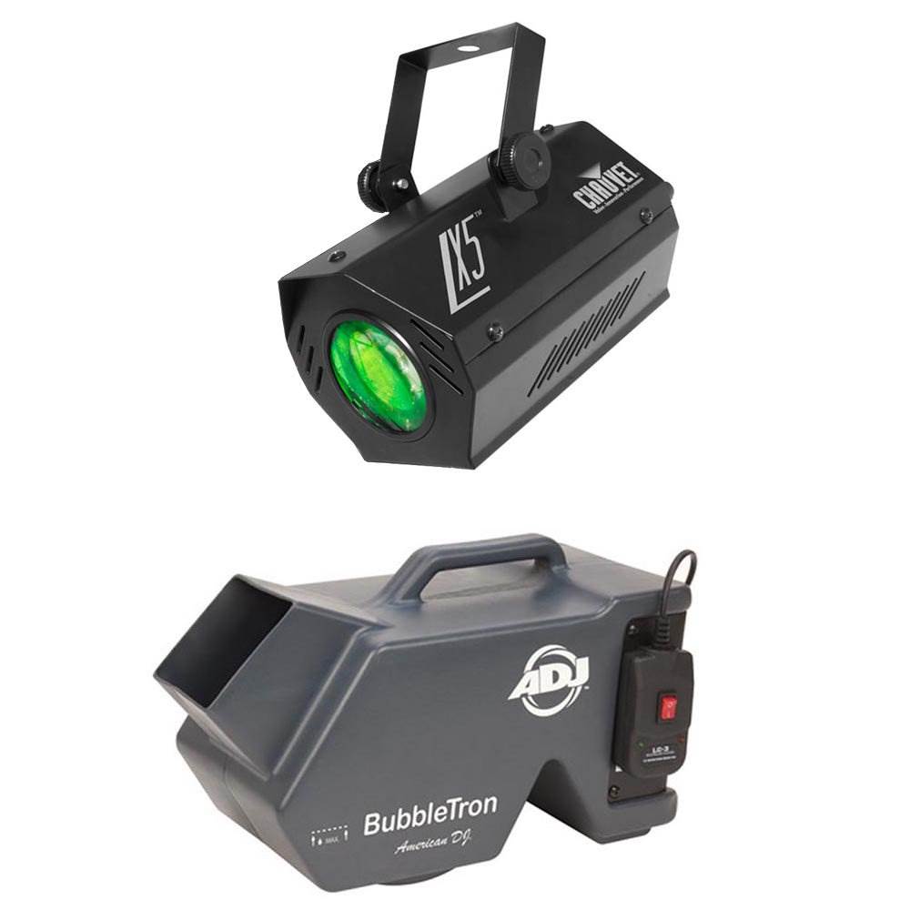 Chauvet DJ LX-5X LED Dance Moonflower Effect Light w/ ADJ Bubble-Tron Machine