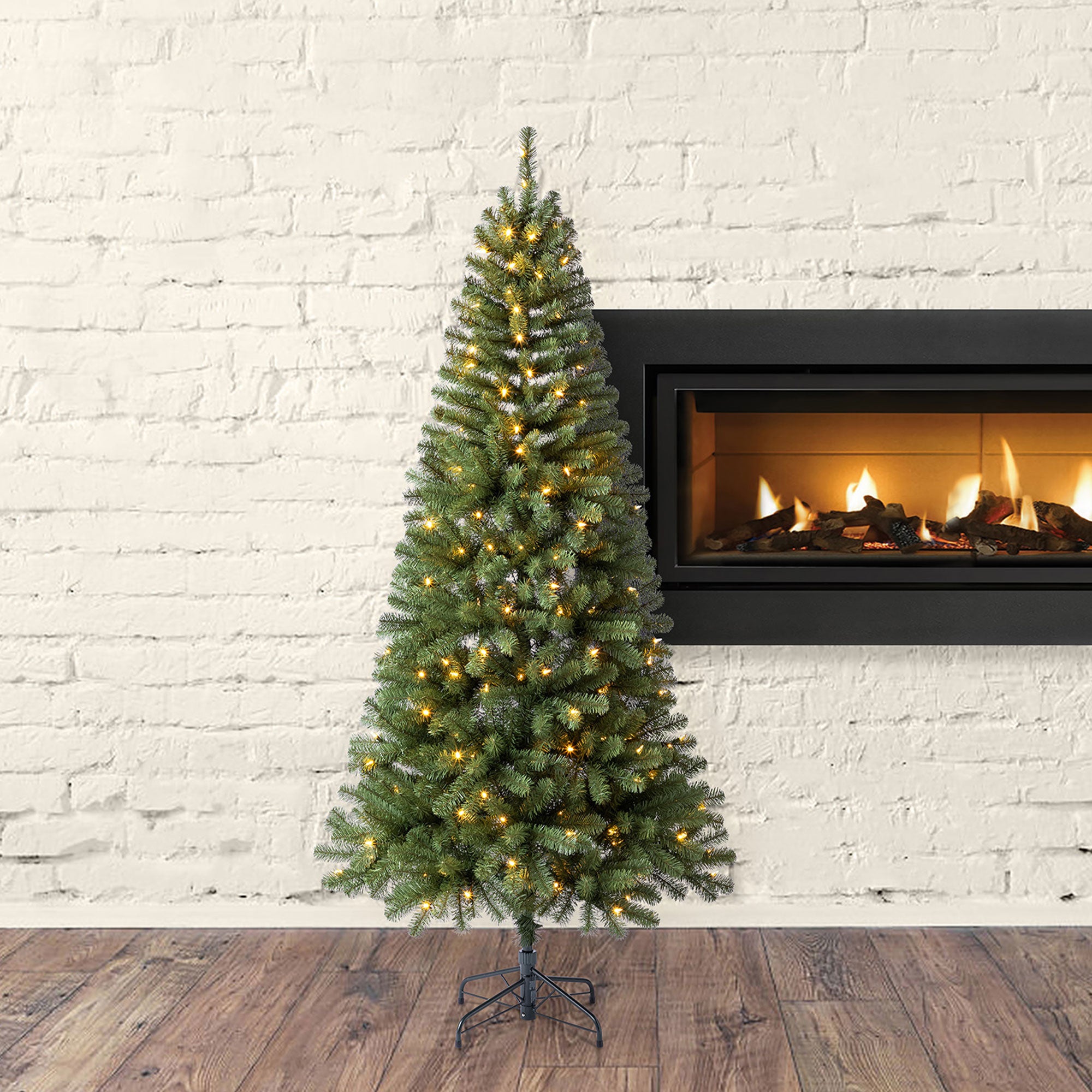 Home Heritage 7ft Brighampton Spruce Artificial Tree w/LED Light (Open Box)