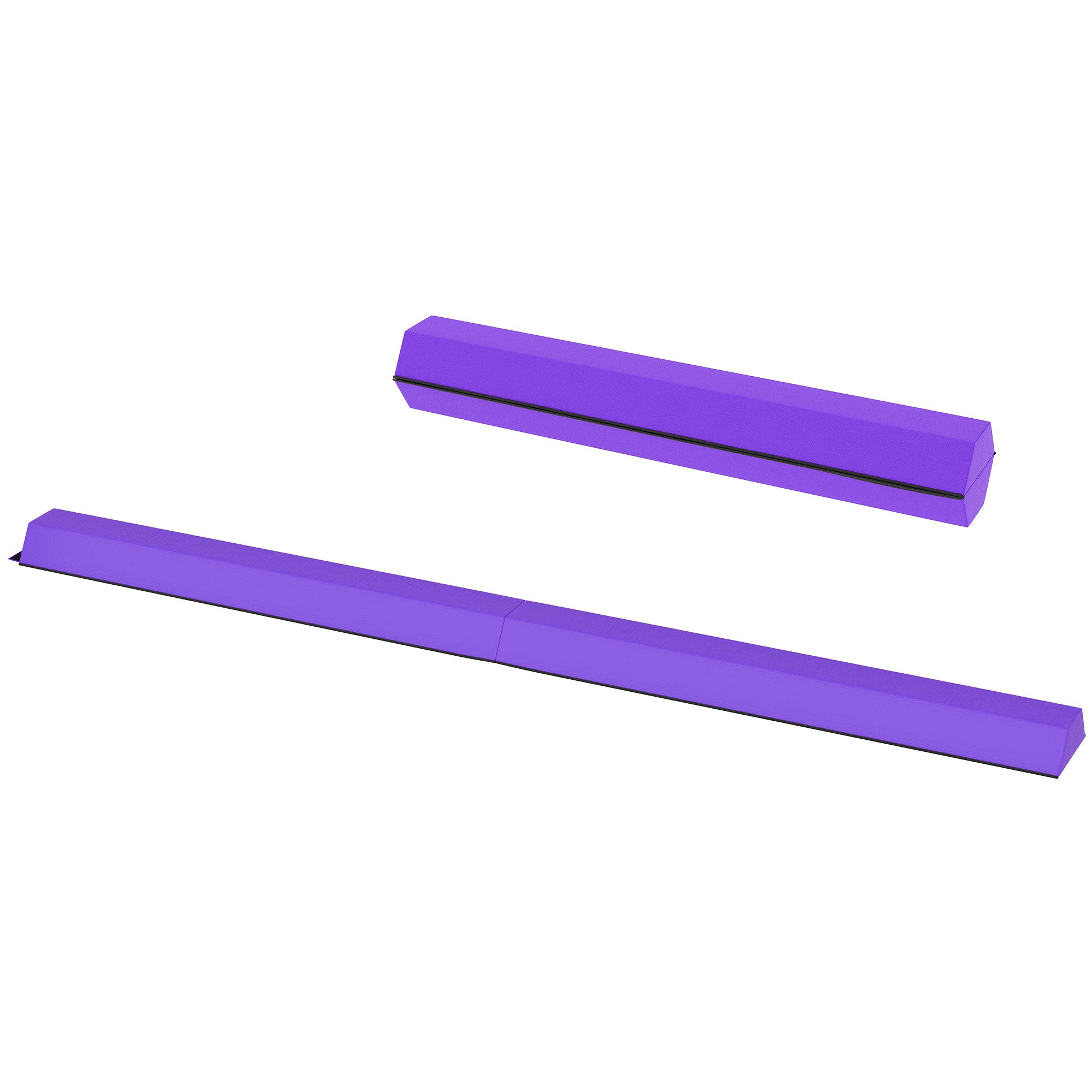 BalanceFrom 8ft Folding Balance Gymnastics Beam w/Handles, Purple (Open Box) - VMInnovations
