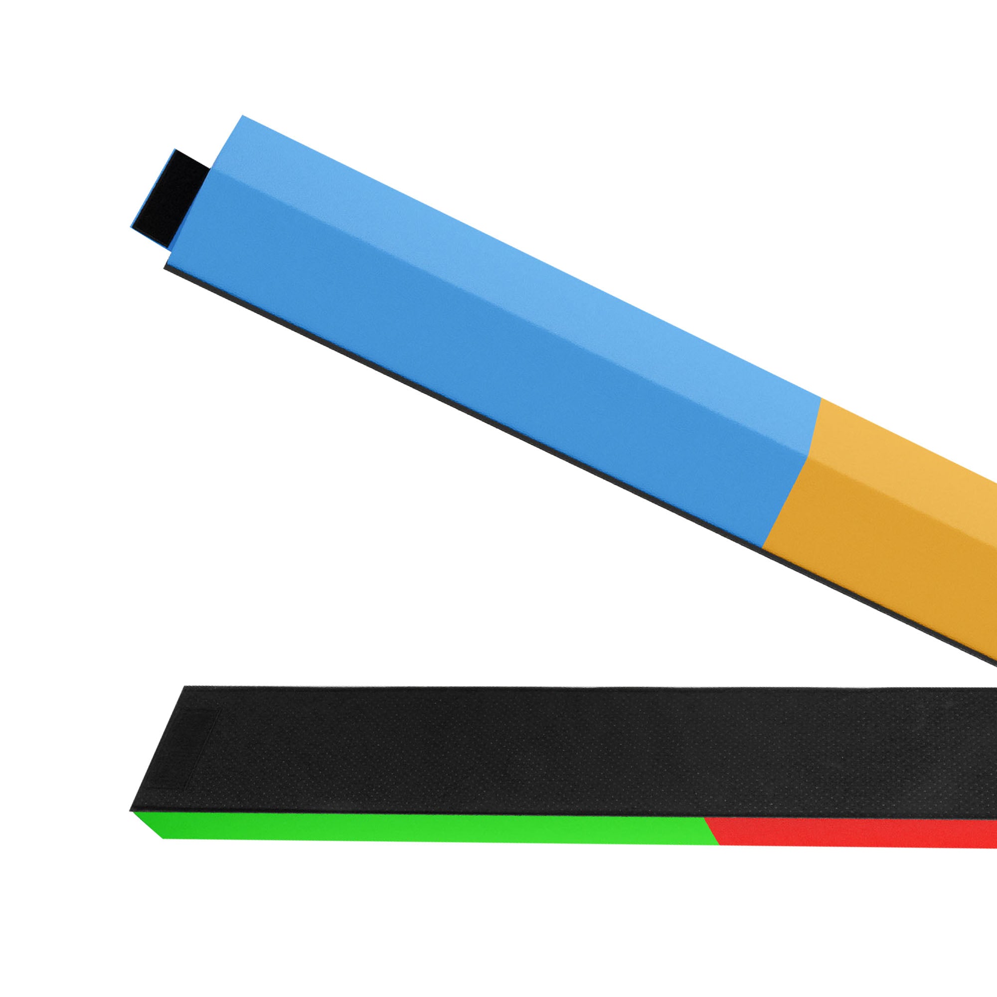BalanceFrom Folding Foam Balance Beam, Portable Gymnastics Equipment with Hook-and-Loop Fasteners for Home or Gym Training, Multicolor