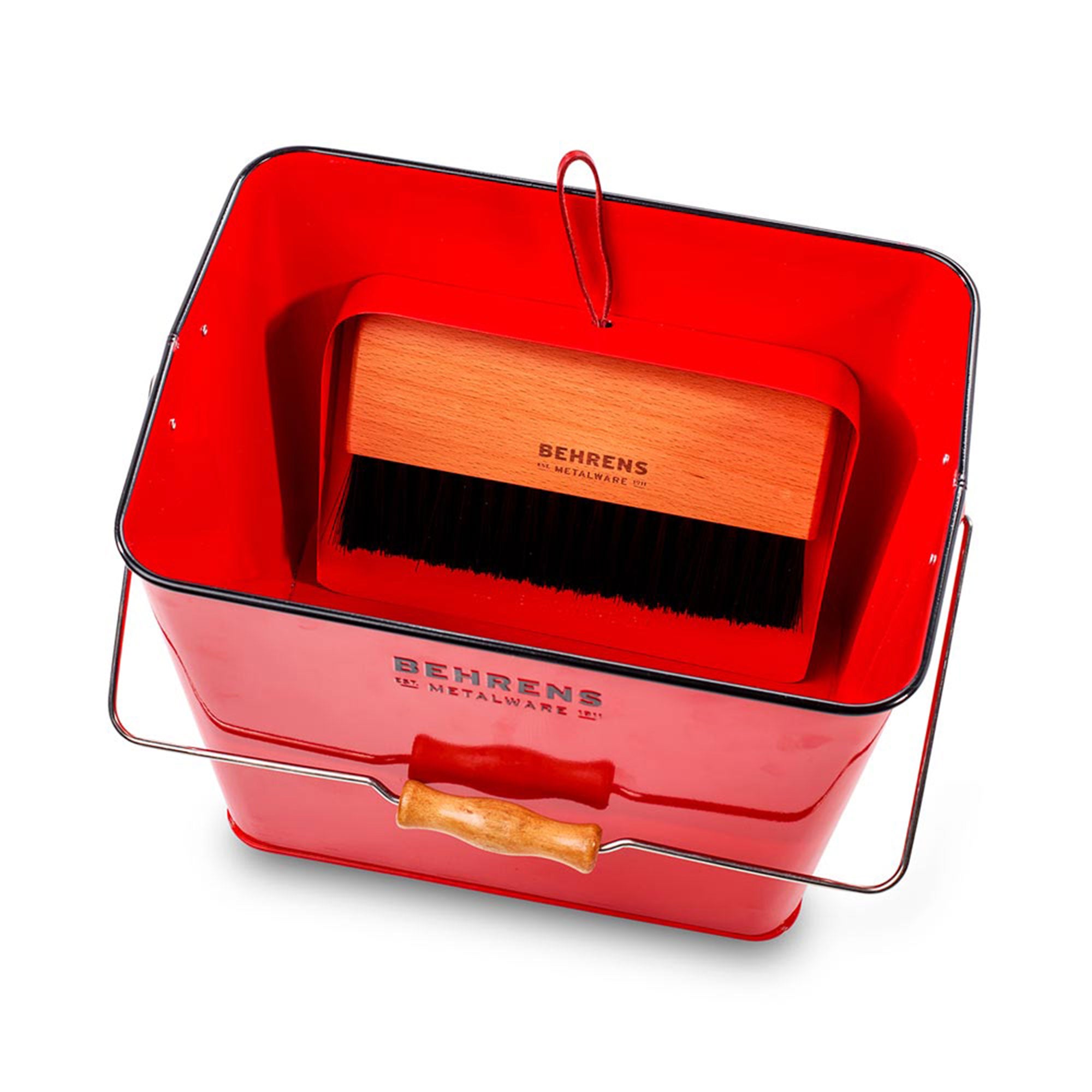 Behrens 3.5 Gal Rectangular Galvanized Steel Pail w/Handle, Red (Open Box) - VMInnovations