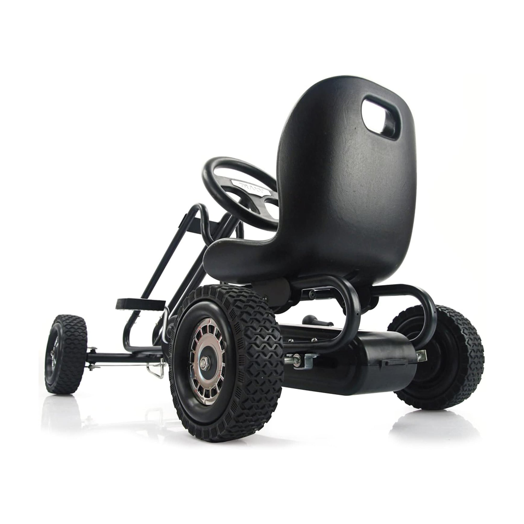 hauck Ergonomic Pedal Ride On Go Kart Toy for Boys & Girls, Black (Used) - VMInnovations