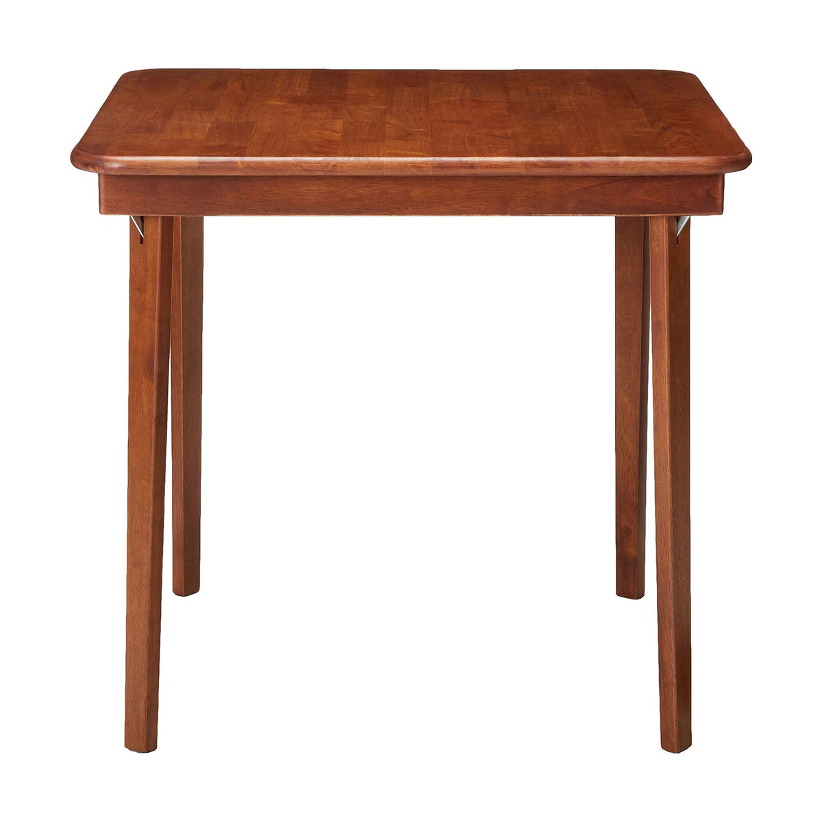 MECO Classic Straight Edge Solid Wood Folding Card Table, Cherry Frame (Used)