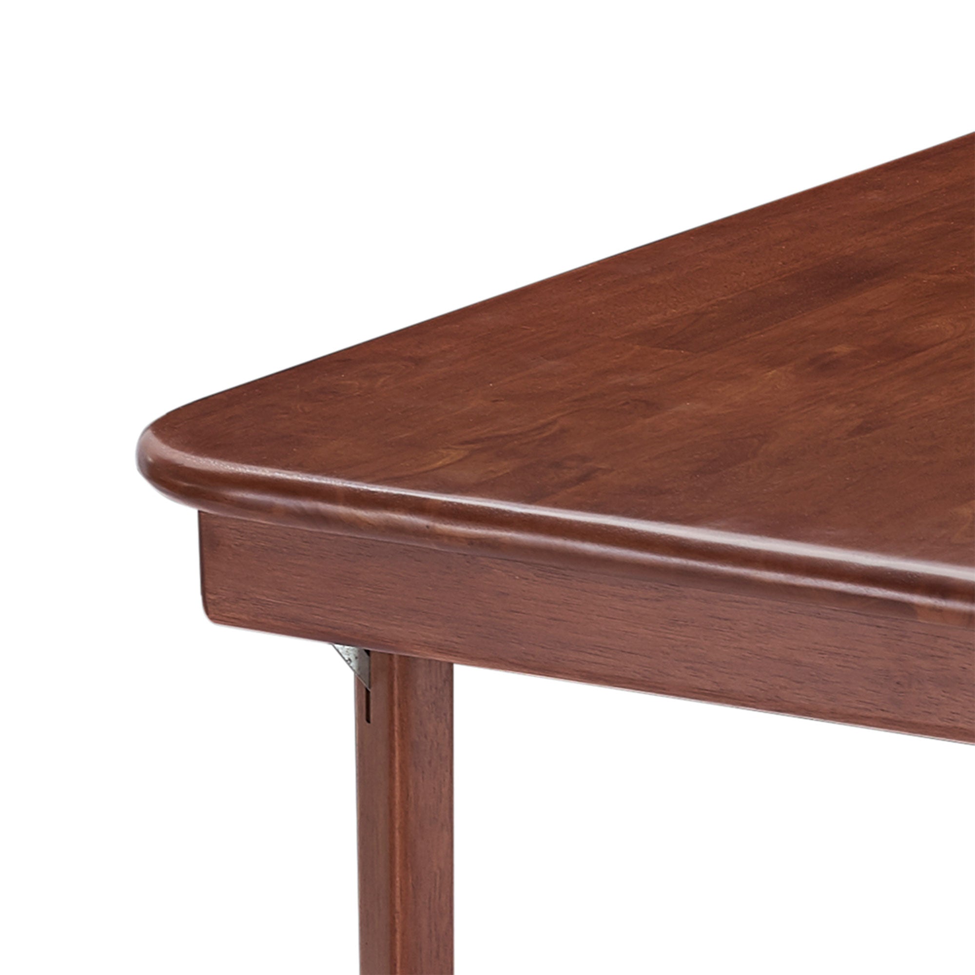 MECO Classic Straight Edge Solid Wood Folding Card Table, Cherry Frame (Used)