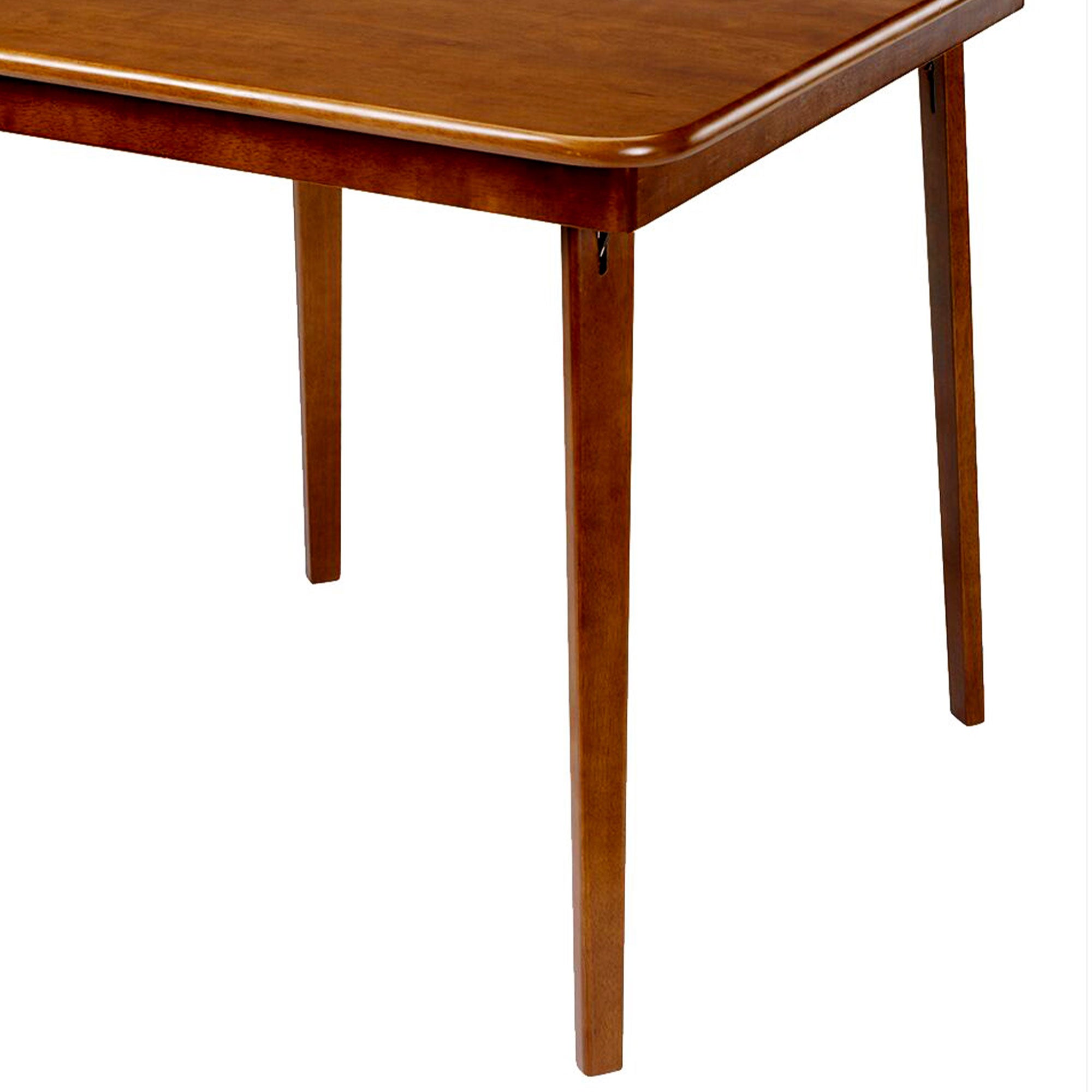 MECO Stakmore Classic Straight Edge Wood Folding Table, Fruitwood Frame (Used) - VMInnovations