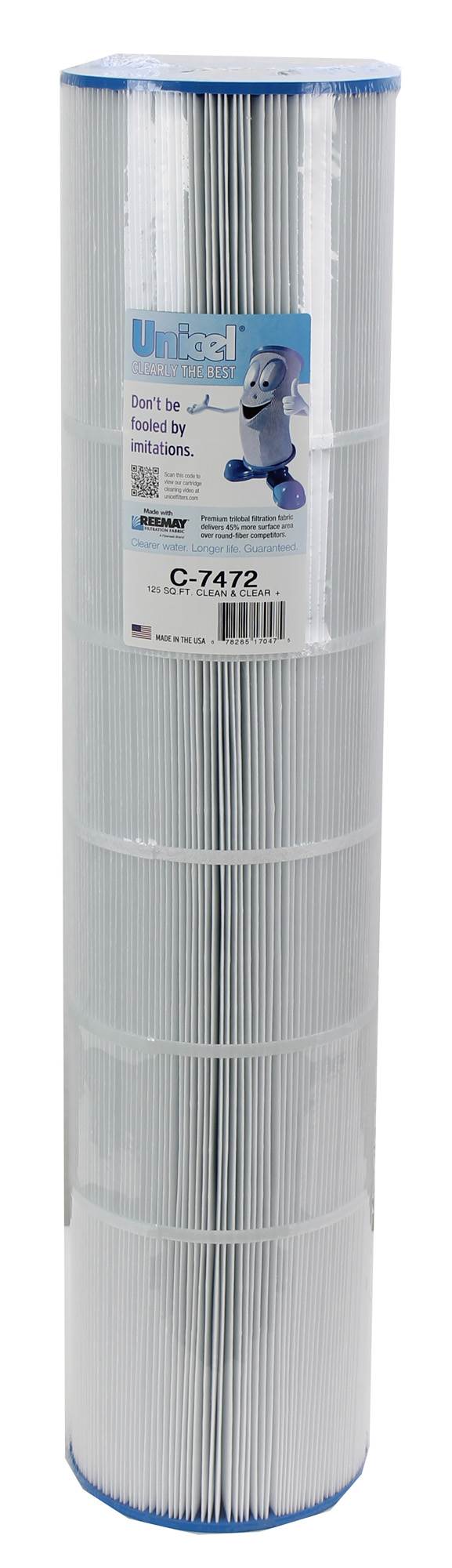 Unicel C-7472 Replacement 125 Sq Ft Pool Filter Cartridge, 163 Pleats (2 Pack)