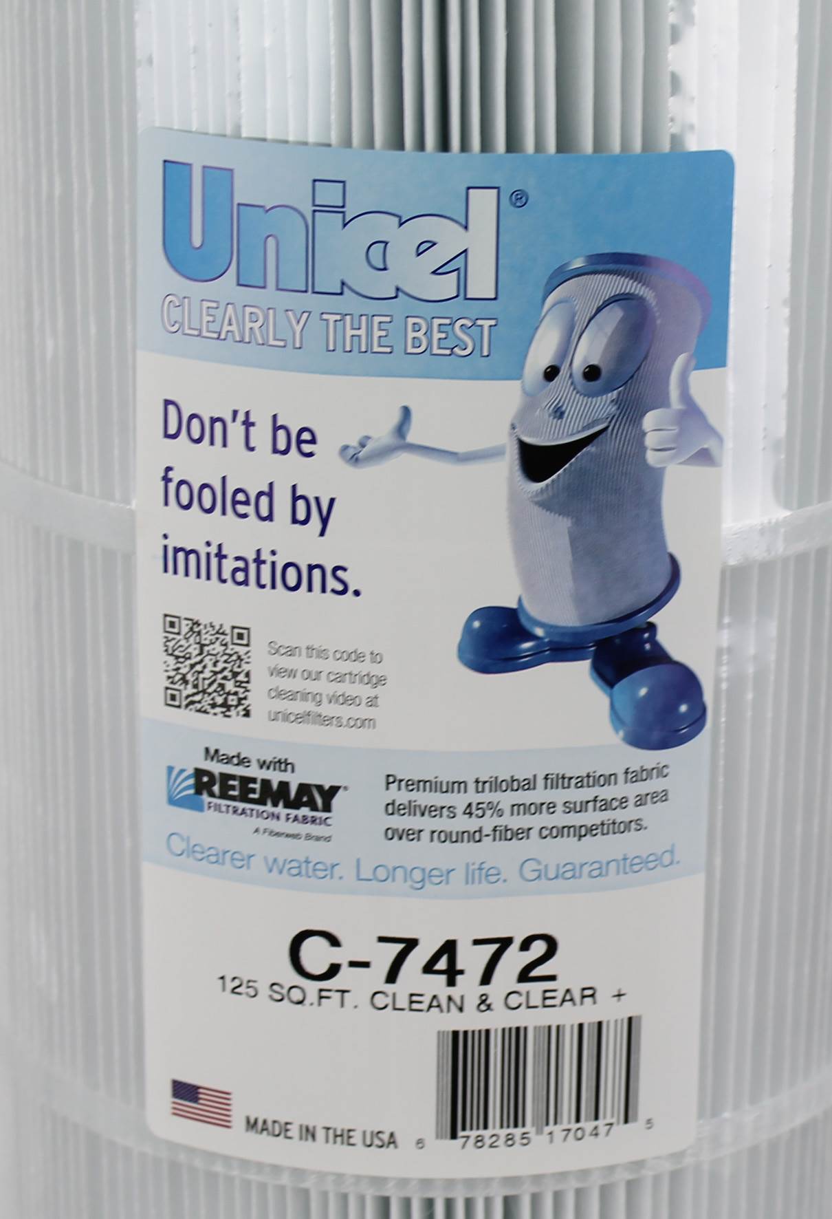 Unicel C-7472 Replacement 125 Sq Ft Pool Filter Cartridge, 163 Pleats (2 Pack)