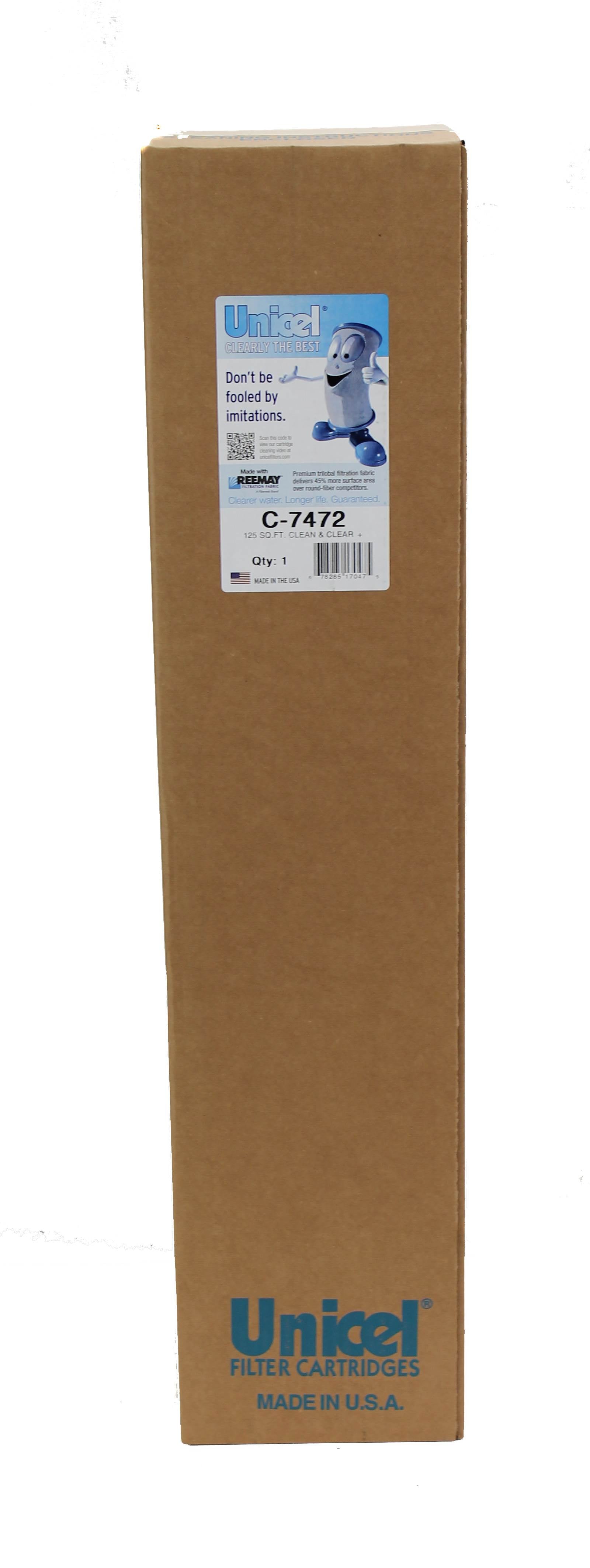 Unicel C-7472 Replacement 125 Sq Ft Pool Filter Cartridge, 163 Pleats (2 Pack)