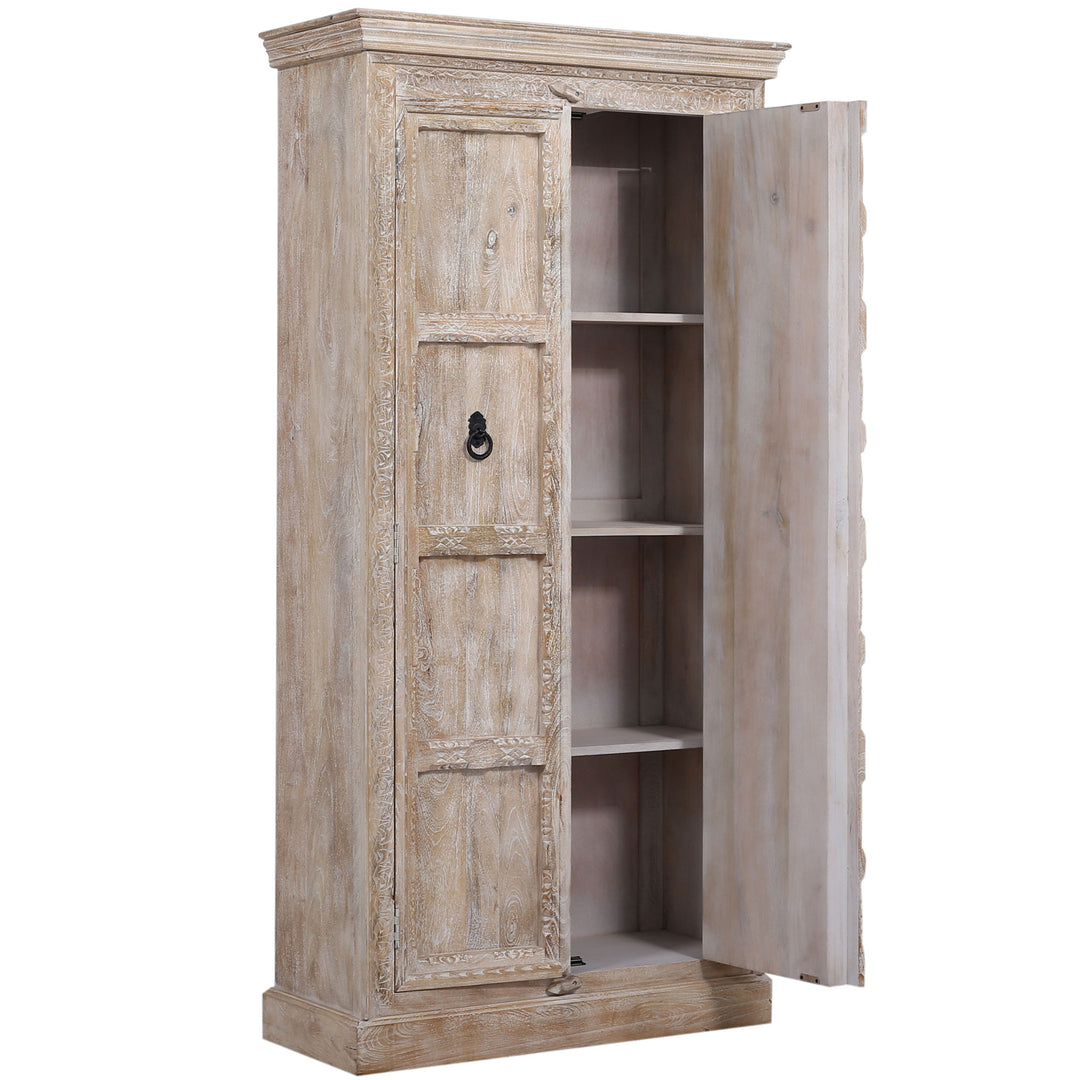 Mahala Nomad Wooden Cabinet in Distressed Natural Finish - VMInnovations