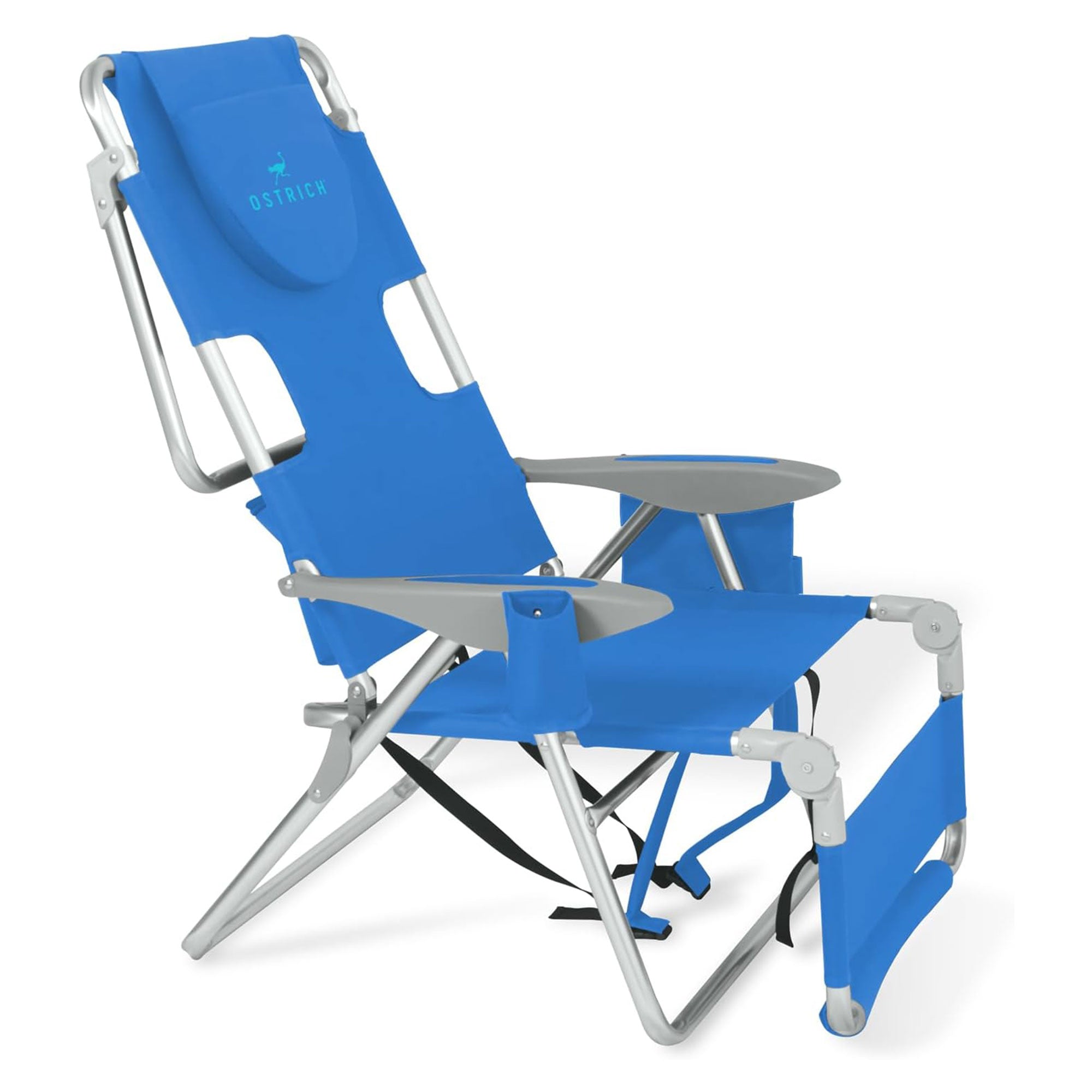 Ostrich The Backpack 3N1 Portable Chair Cooler Bag Reclining Lounger, Royal Blue