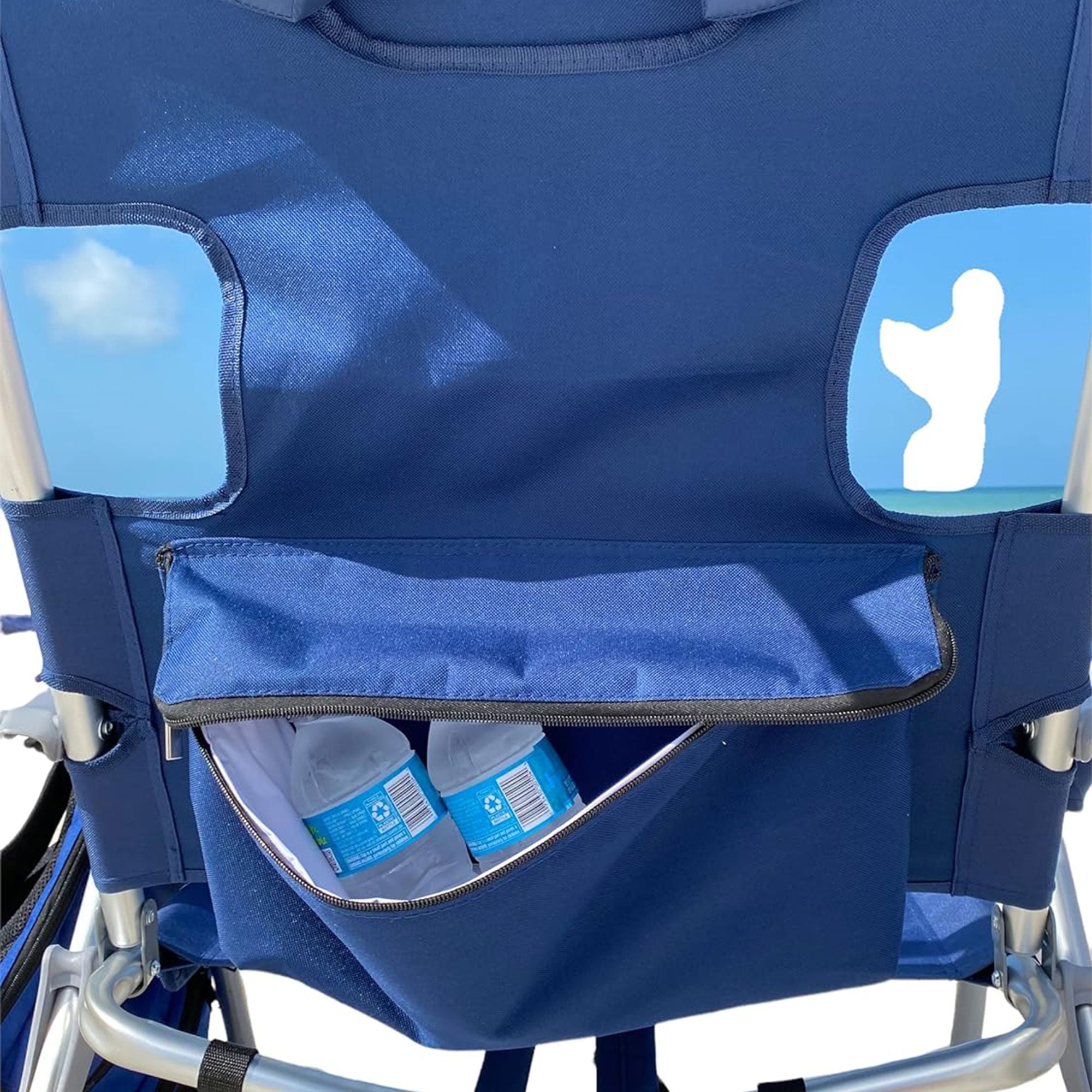 Ostrich The Backpack 3N1 Portable Chair Cooler Bag Reclining Lounger, Royal Blue
