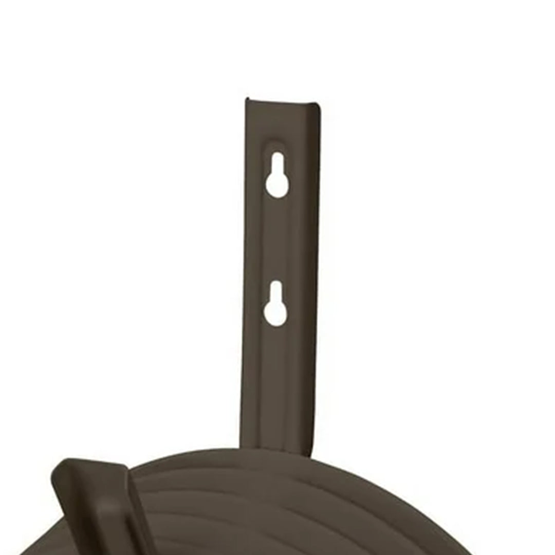 Suncast Metal Wall Mount Hose Hanger Holds up to 150 Foot Garden Hose, Brown - VMInnovations