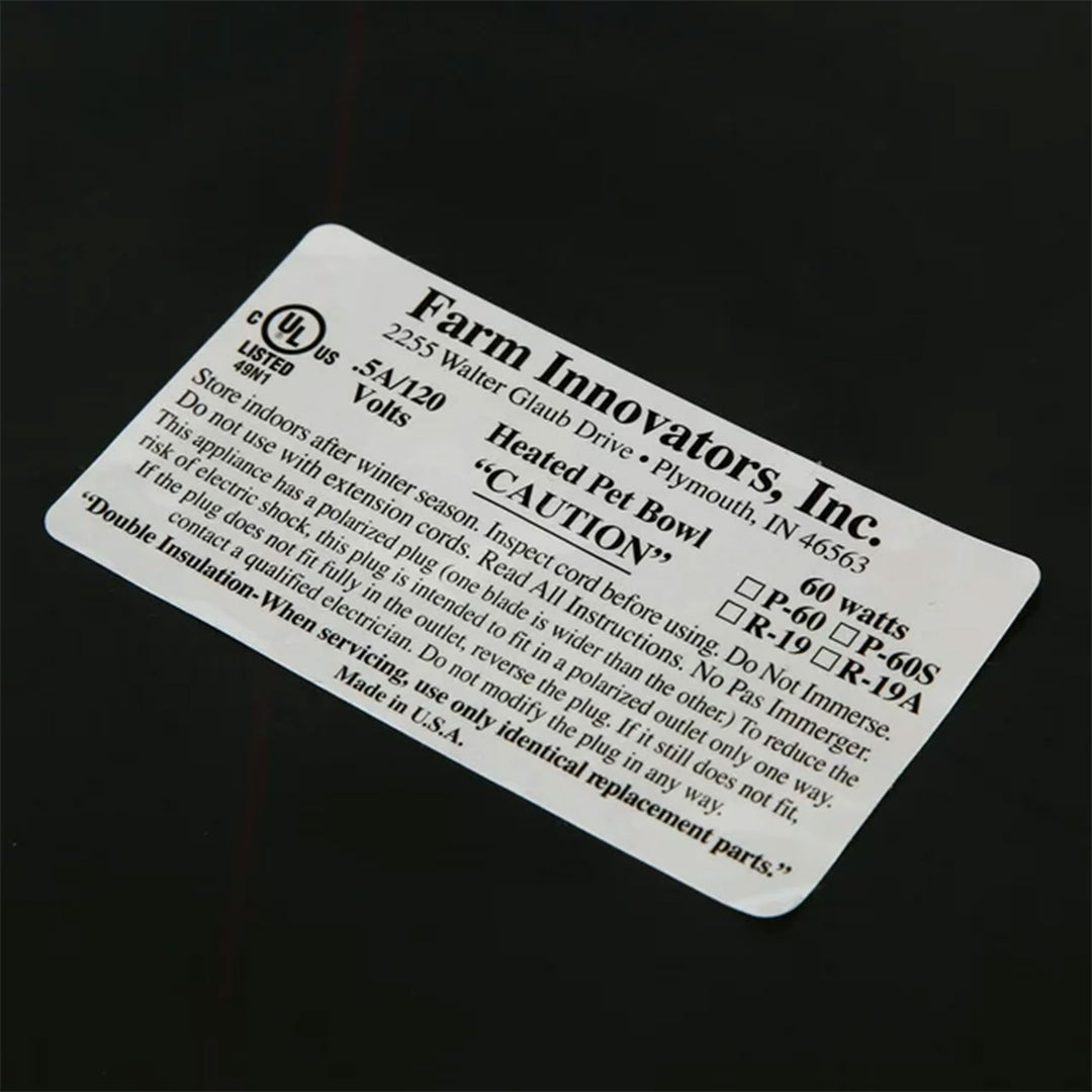 Farm Innovators 60 Watt Premium Plastic Heated Pet Dog and Cat Water Bowl, Blue - VMInnovations