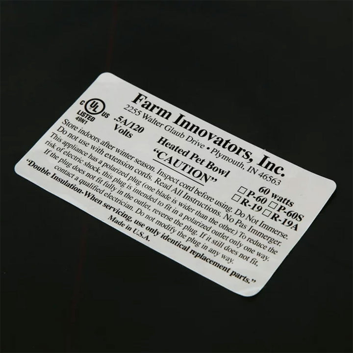 Farm Innovators 60 Watt Premium Plastic Heated Pet Dog and Cat Water Bowl, Blue - VMInnovations