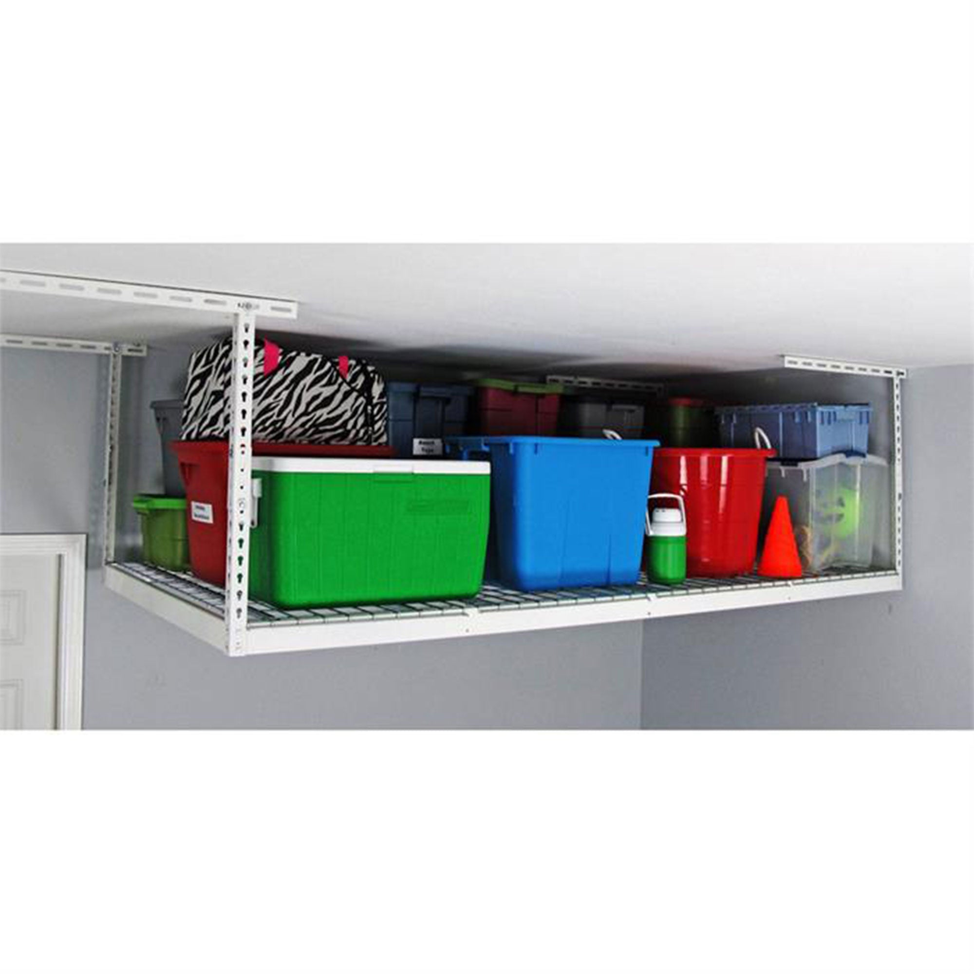 MonsterRax 4' x 6' Overhead Garage Storage Rack Up to 500 lbs, White (Open Box) - VMInnovations