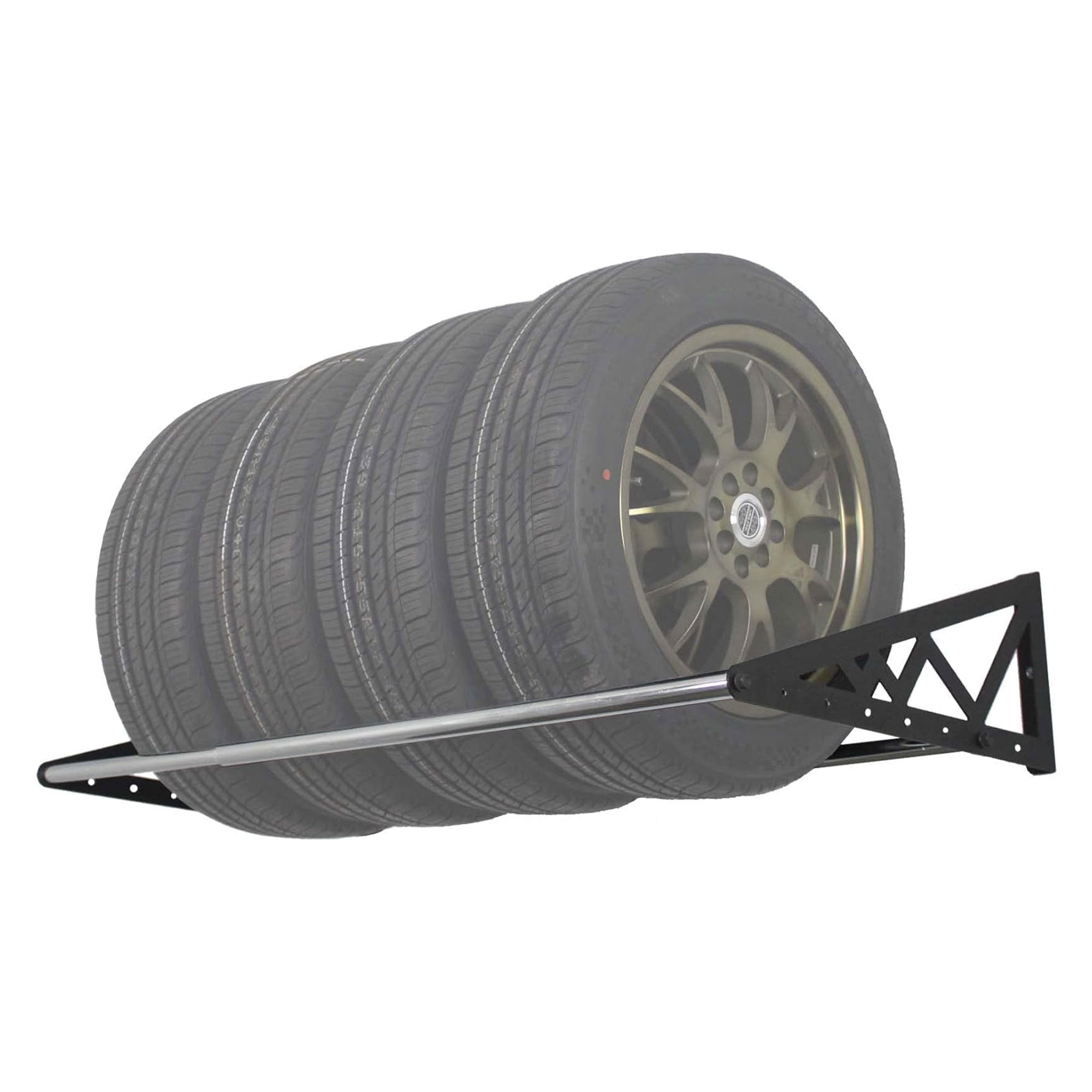 SafeRacks Adjustable Wall Mounted Tire Rack w/Powder Coated Brackets,Black(Used) - VMInnovations