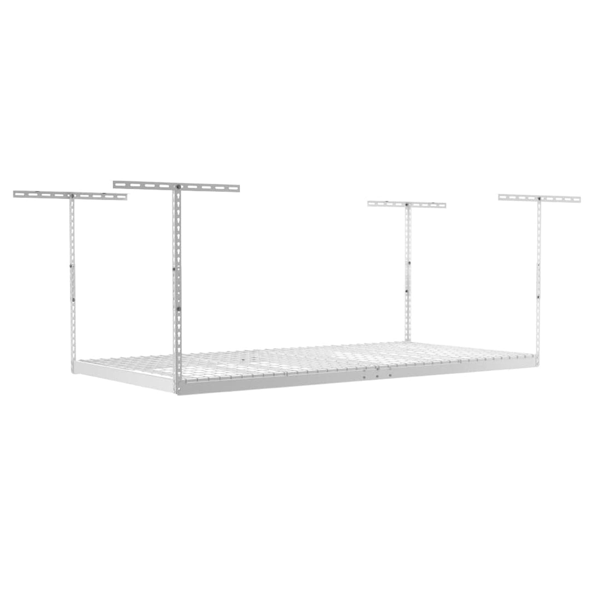 MonsterRax 4' x 8' Overhead Garage Storage Rack Holds Up to 500 Pounds, White