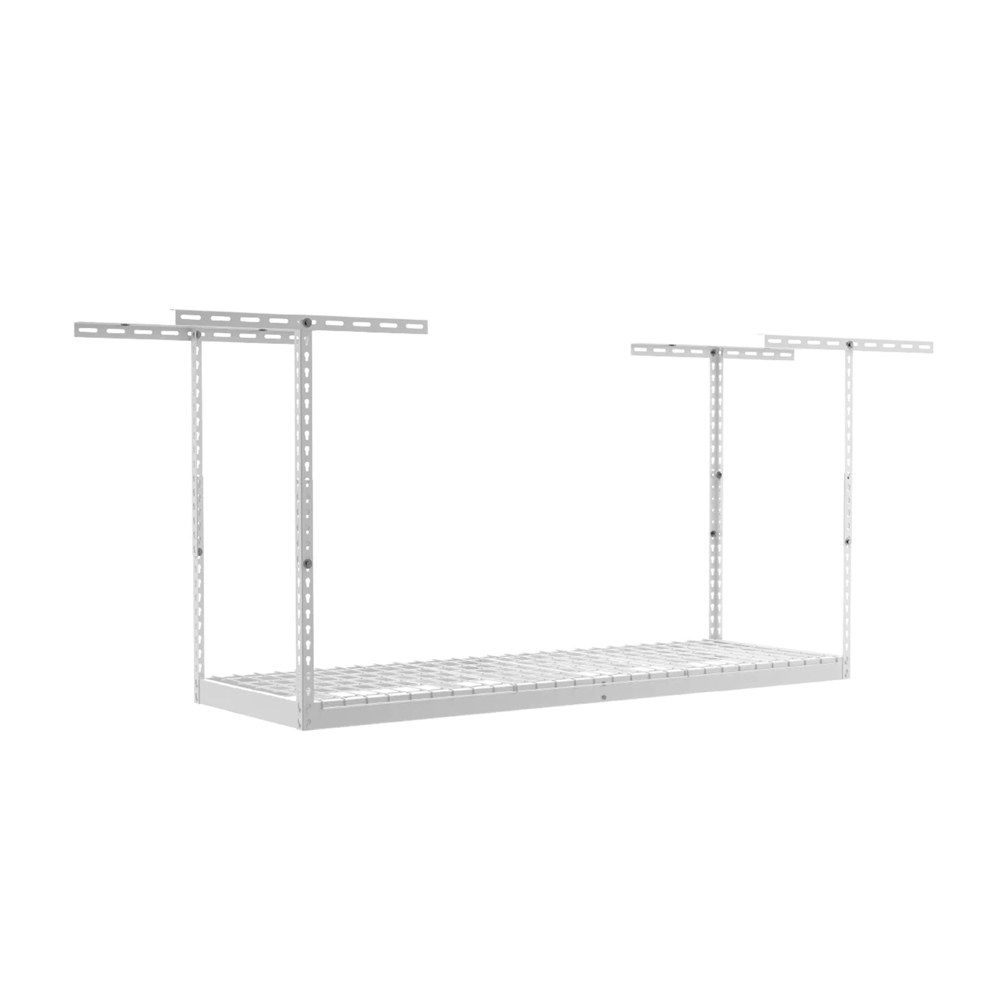 SafeRacks 2' x 6' Overhead Garage Storage Rack Holds Up to 300lbs, White (Used) - VMInnovations