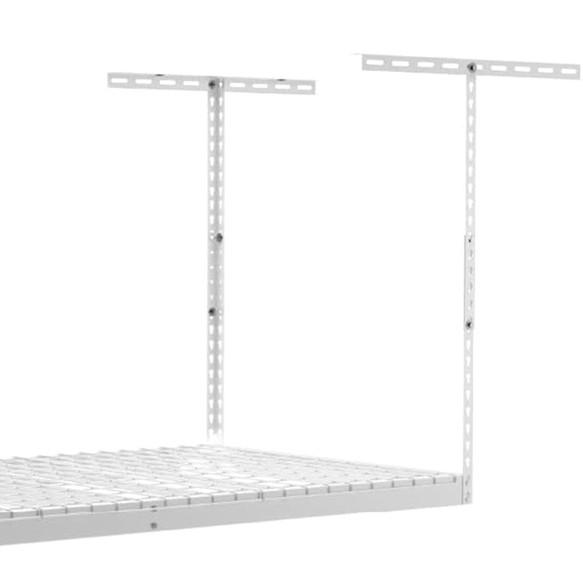SafeRacks 2' x 8' Overhead Garage Storage Rack Holds Up to 400 Pounds, White