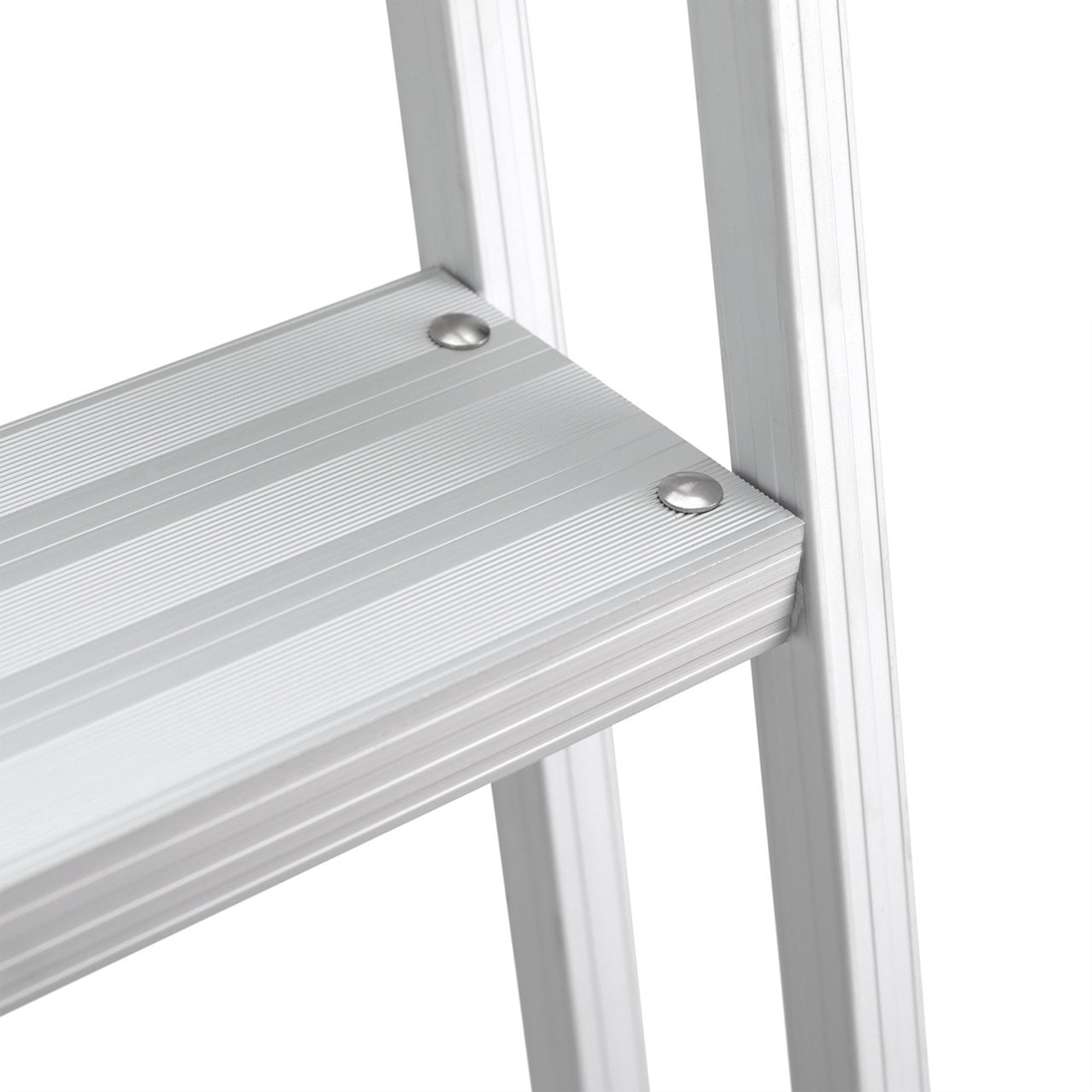 RecPro 4 Step Aluminum Pontoon Dock & Boat Boarding Ladder, Silver (Open Box) - VMInnovations