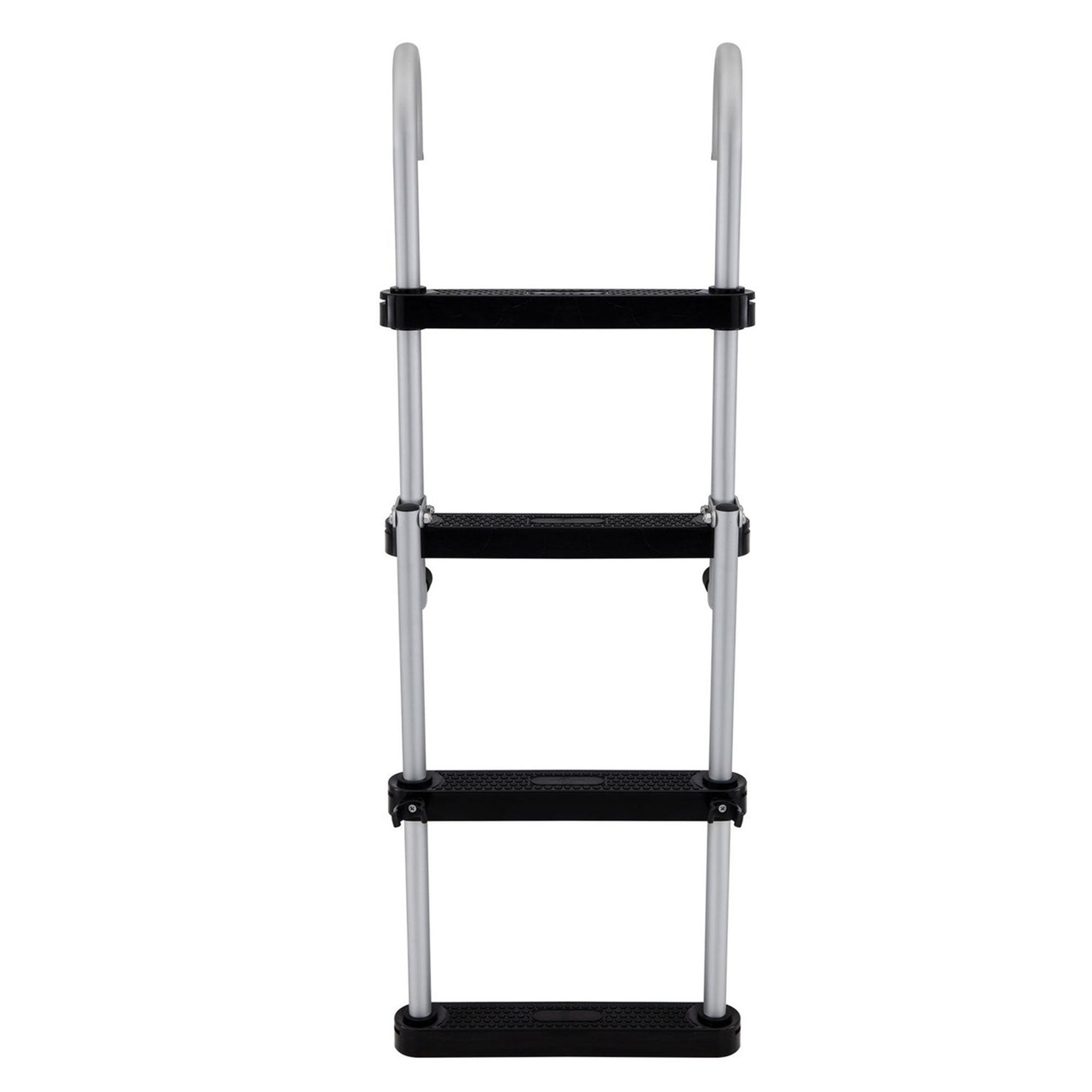 RecPro Compact Space Saving Aluminum 4-Step Pontoon Boat Ladder w/Plastic Steps - VMInnovations