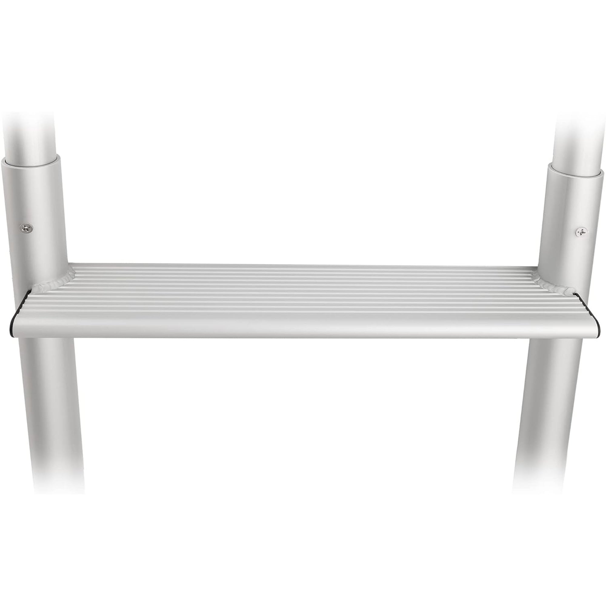 RecPro 5 Step Aluminum Marine Grade Dock and Pier Stationary Ladder, Silver - VMInnovations
