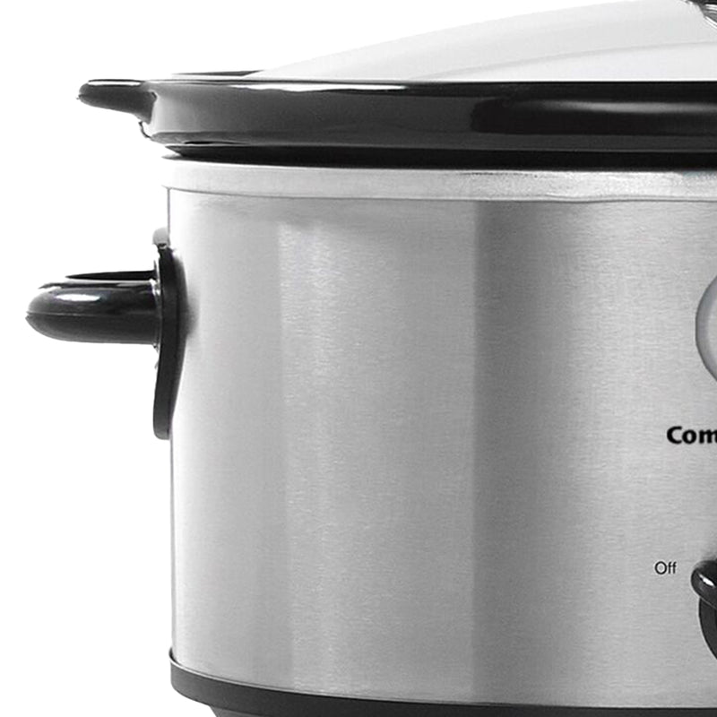 Complete Cuisine CC-SL-6000-SS 6-Quart Oval Stainless-Steel Slow Cooker